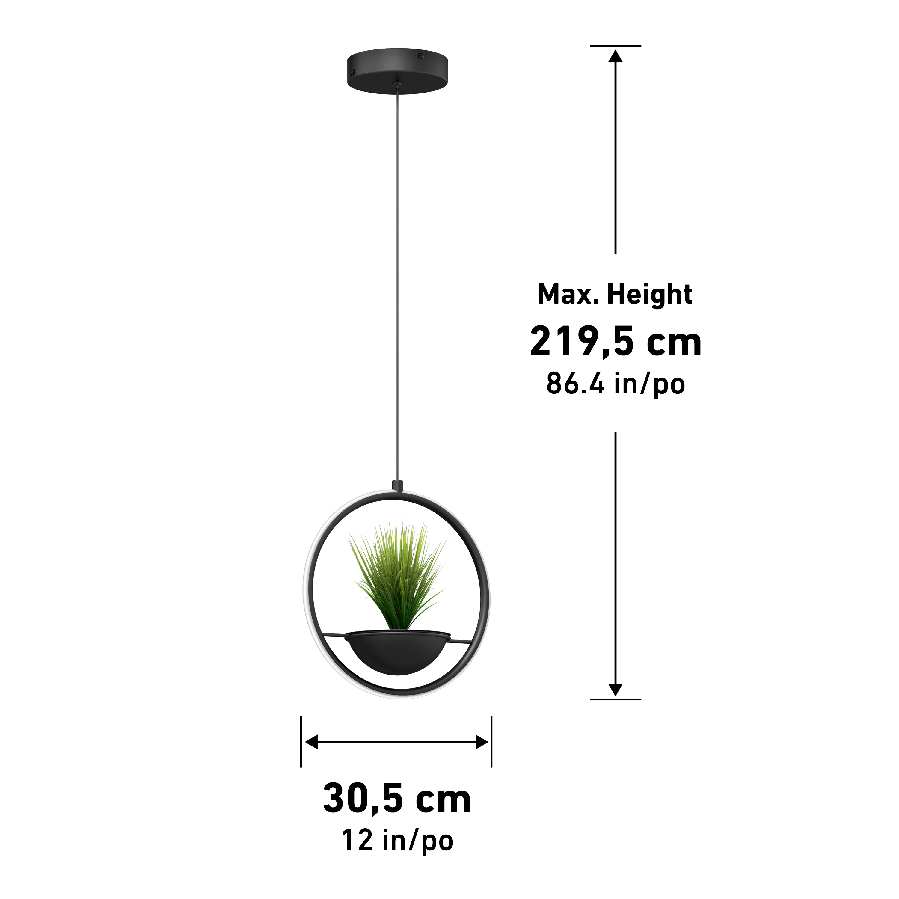 Colin LED modern planter pendant light 5 CCT - Image 15