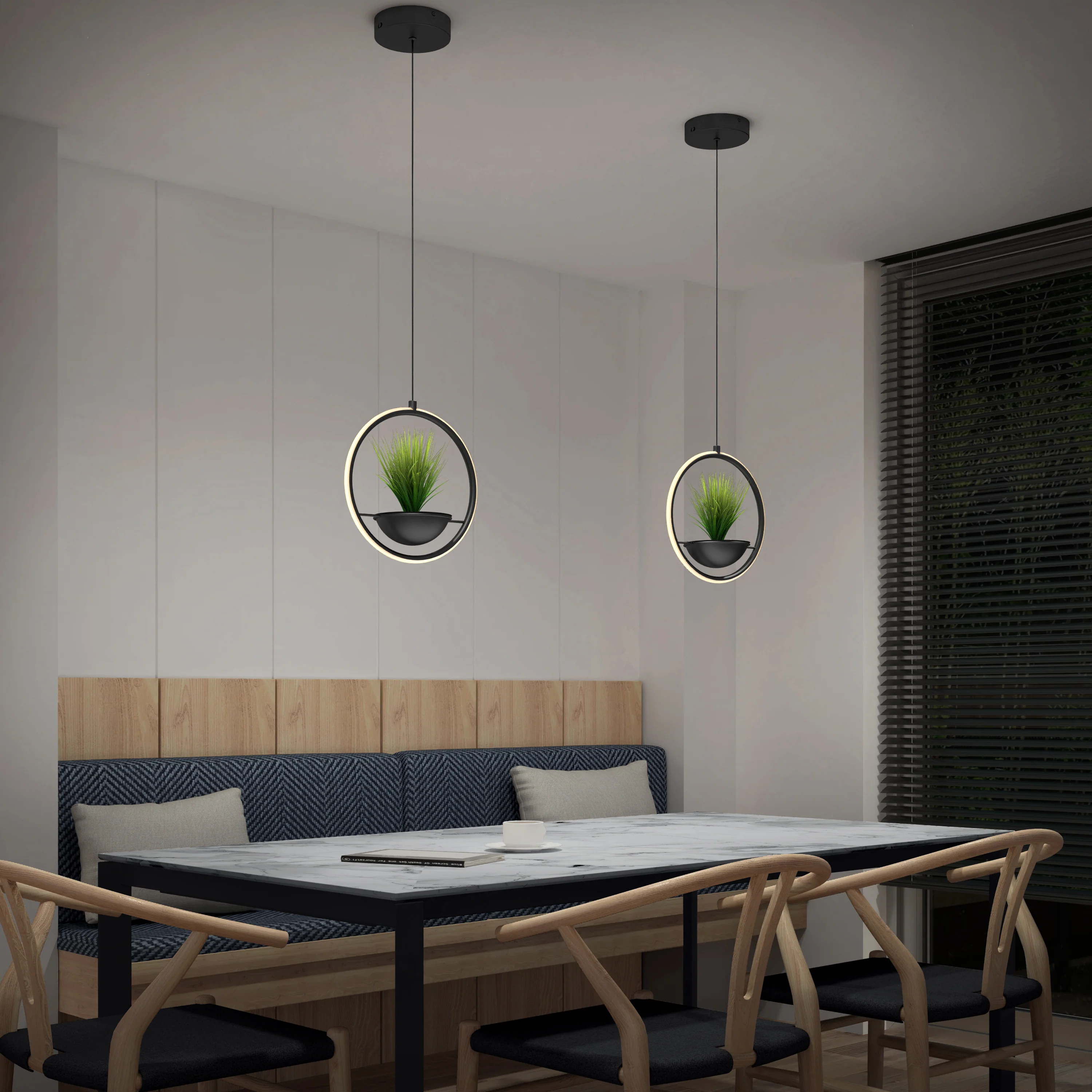 Colin LED modern planter pendant light 5 CCT - Image 2