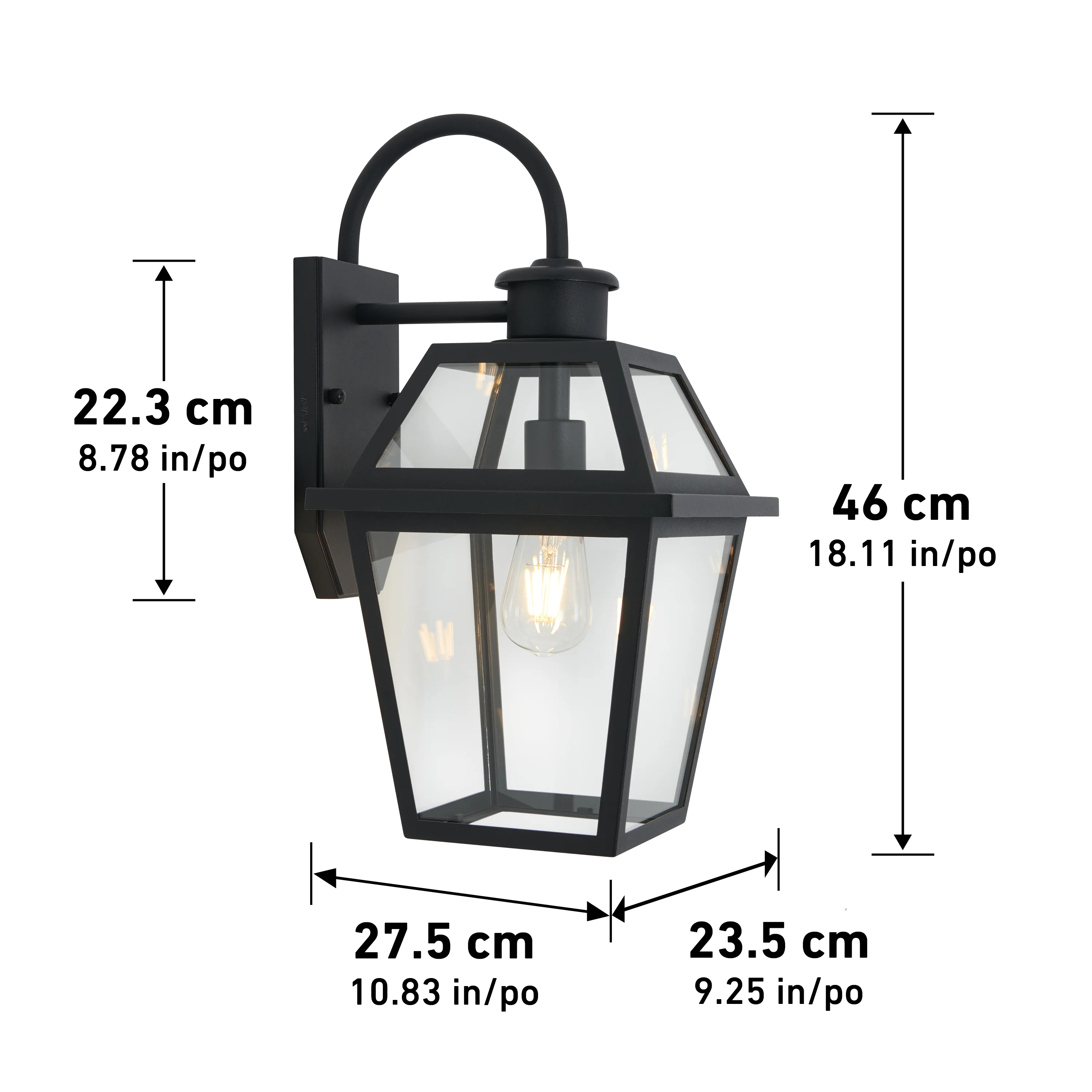 Colonial outdoor lantern wall light - Image 10