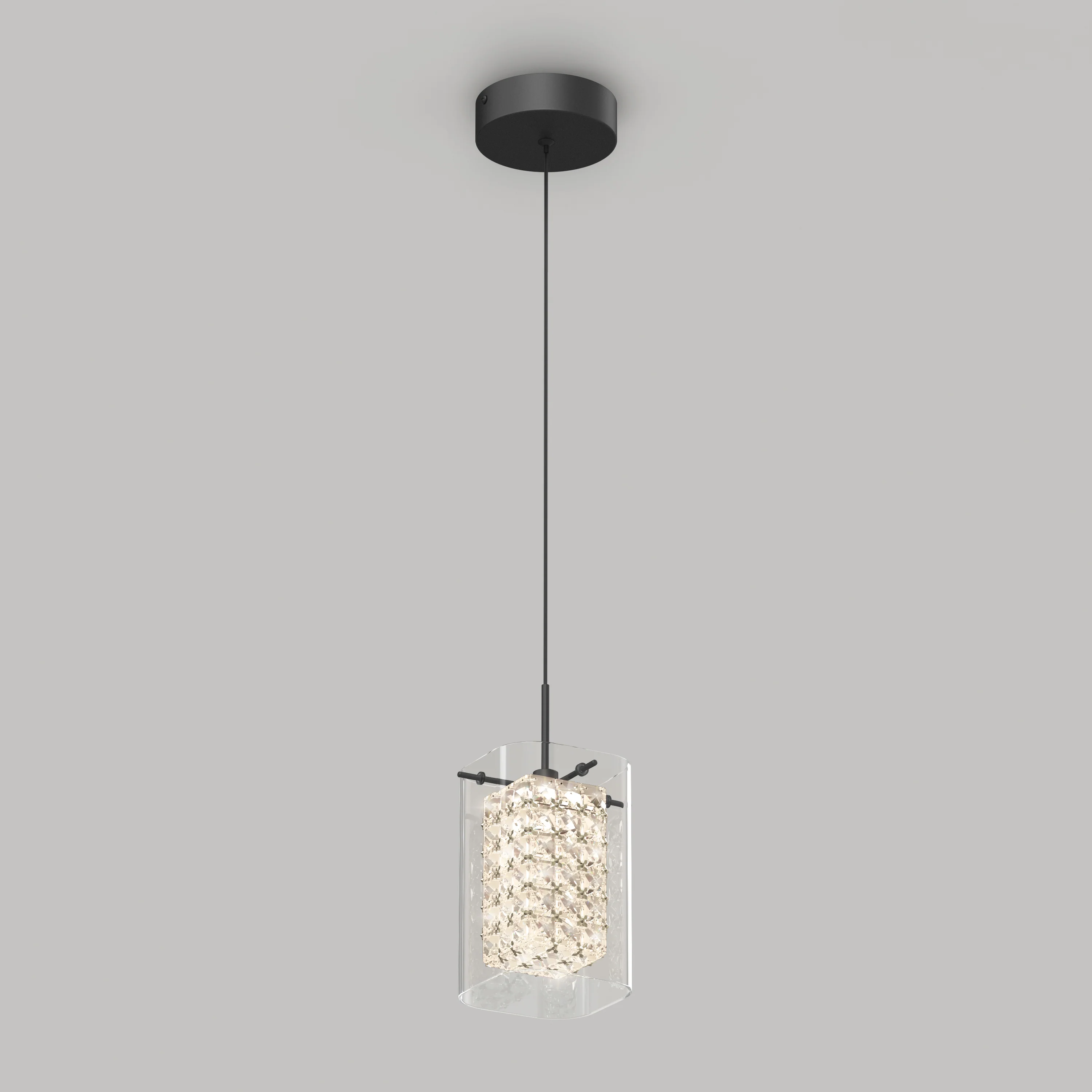 Crystal Cube 1-light LED pendant light