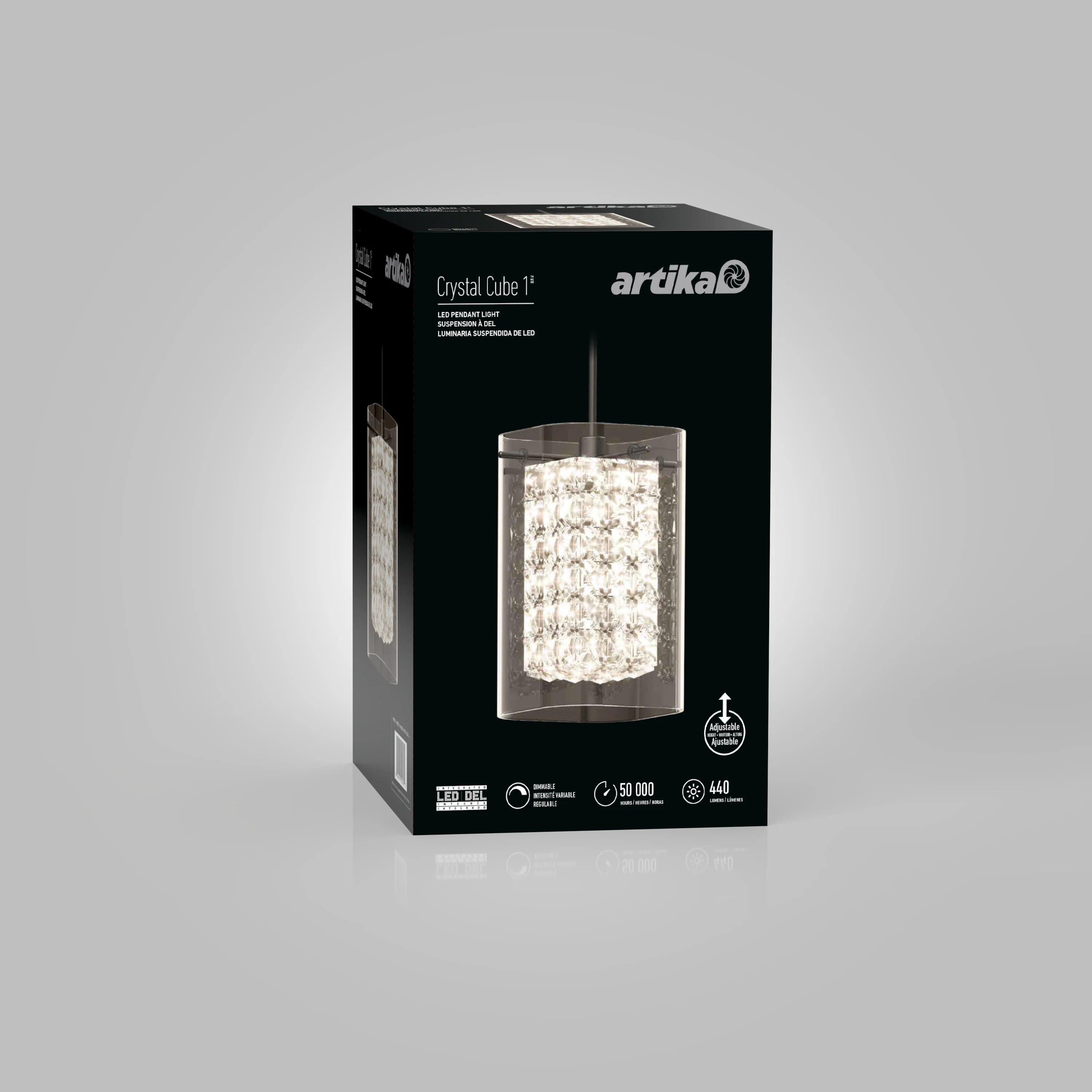 Crystal Cube 1-light LED pendant light - Image 11