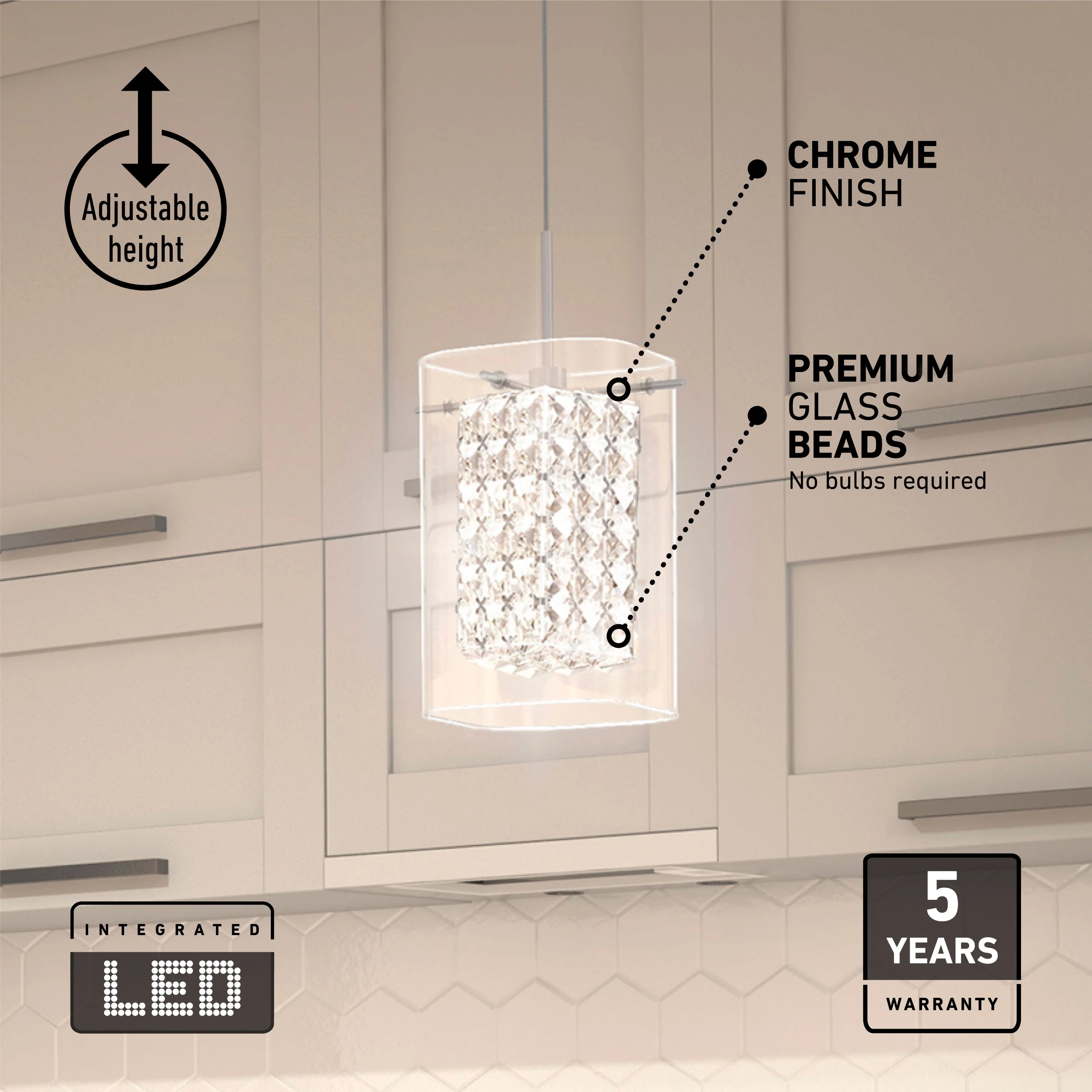 Crystal Cube 1-light LED pendant light - Image 21