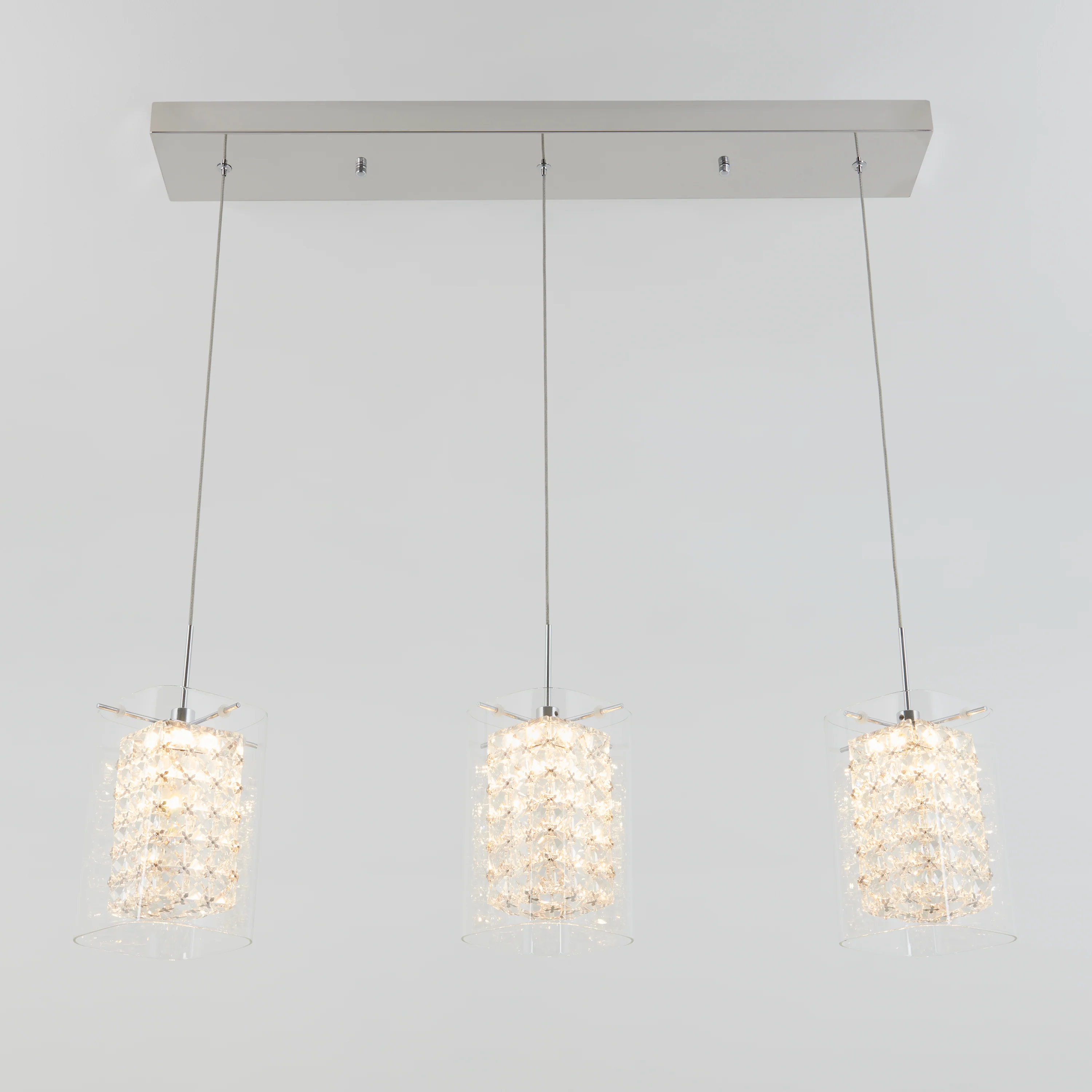 Crystal Cube 3-light LED pendant light - Image 3