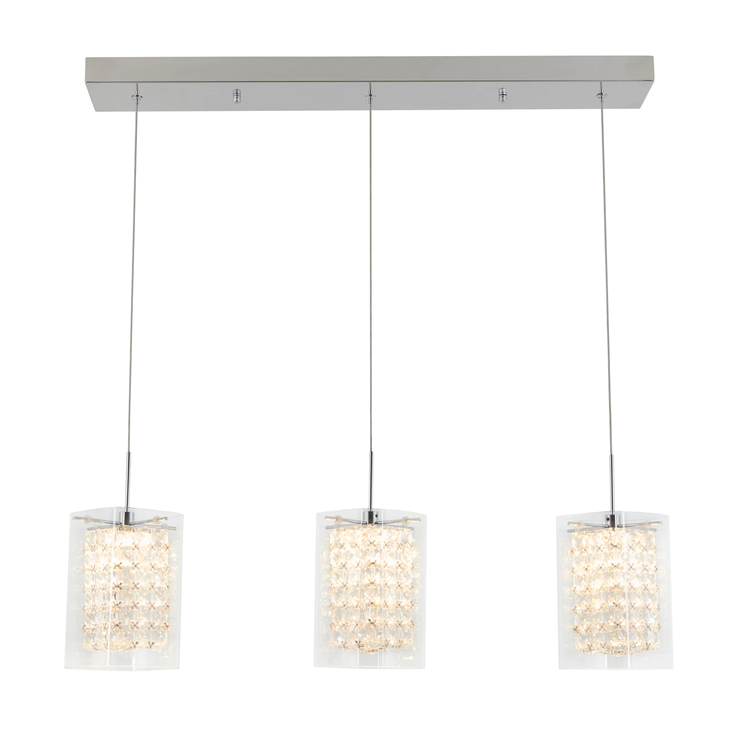 Crystal Cube 3-light LED pendant light - Image 9