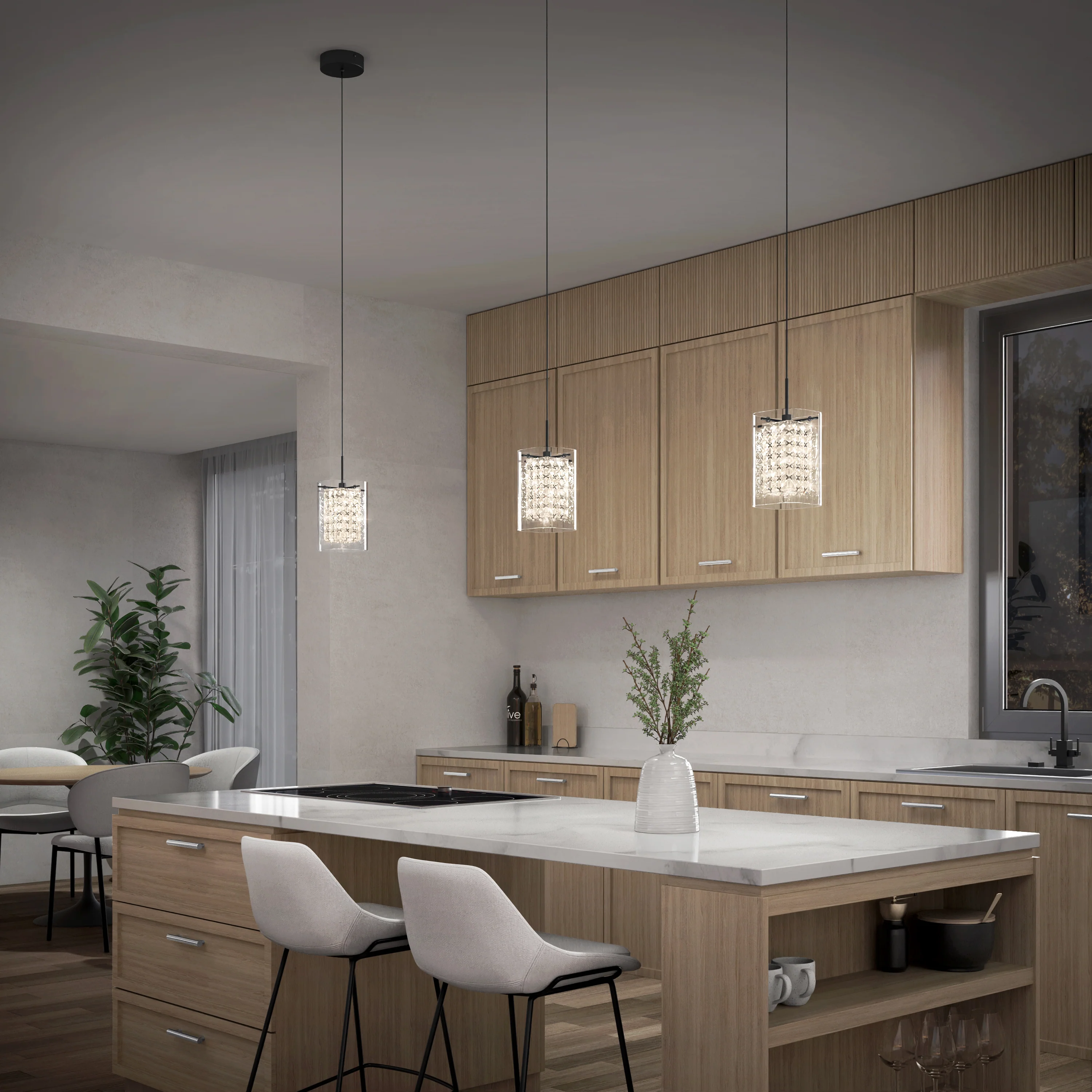 Crystal Cube 1-light LED pendant light - Image 9