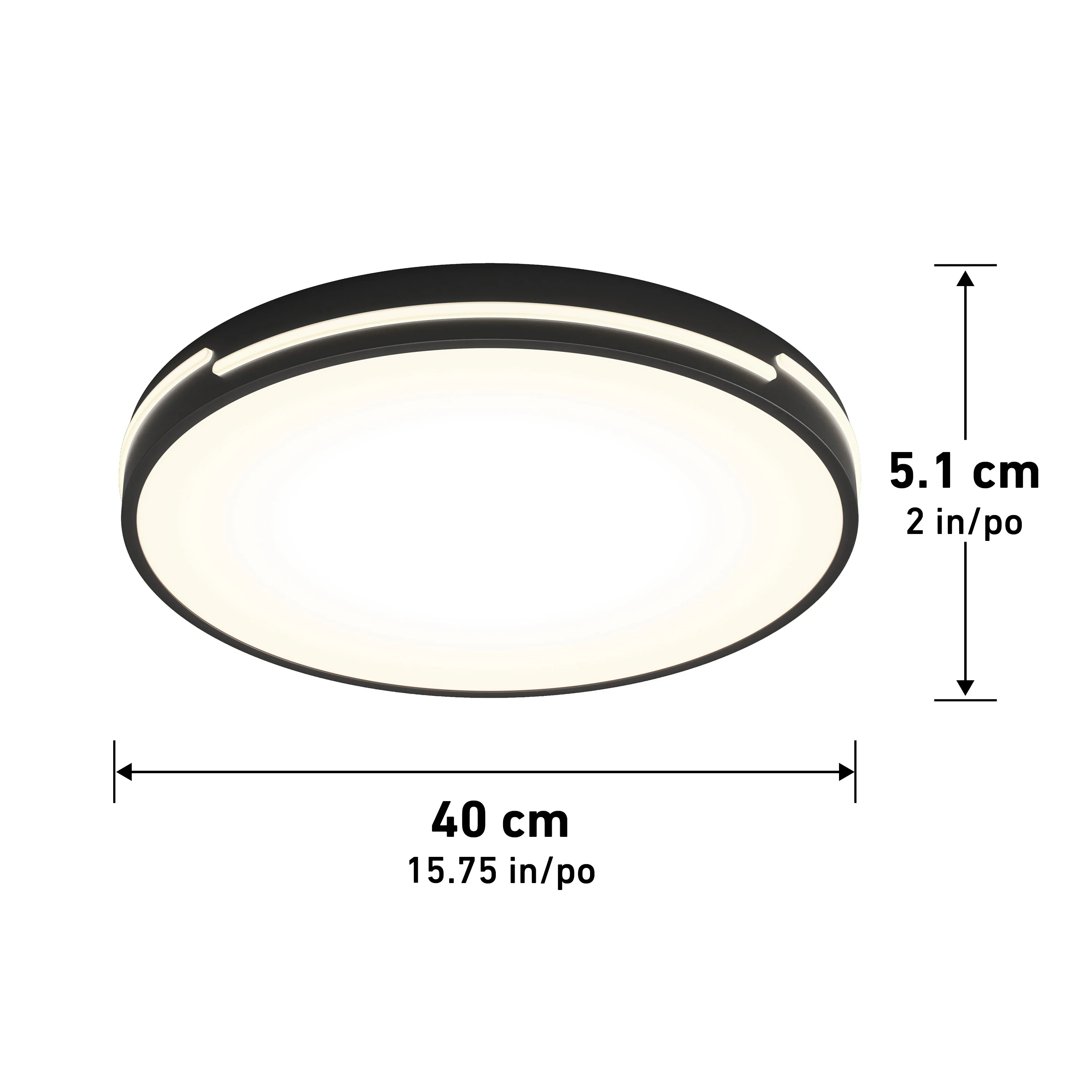 Delray 15.7 in. LED modern flush mount light 5 CCT - Image 10