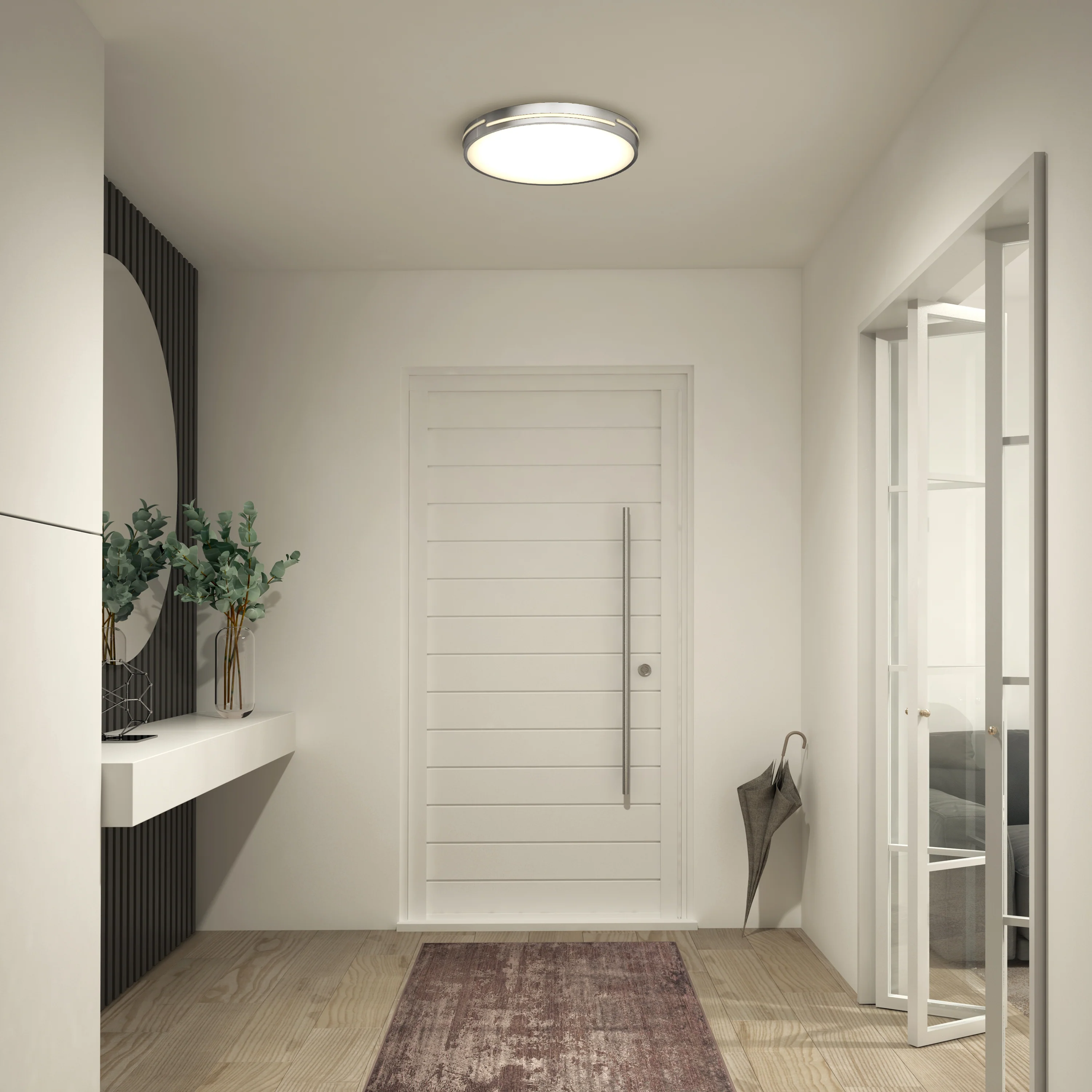 Delray 15.7 in. LED modern flush mount light 5 CCT - Image 12