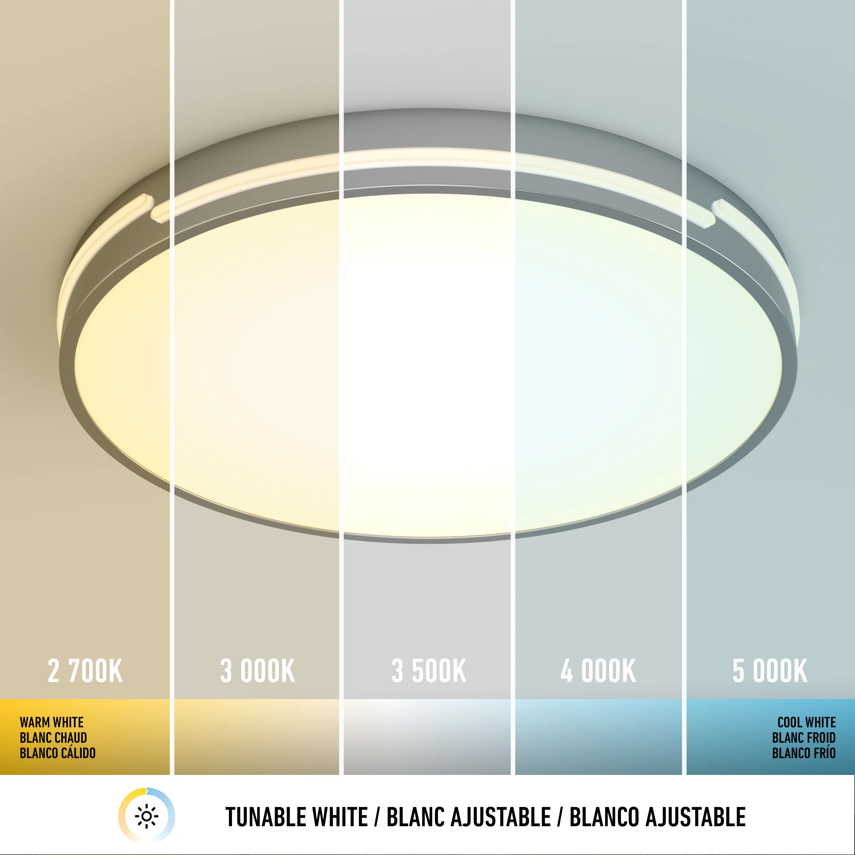 Delray 15.7 in. LED modern flush mount light 5 CCT - Image 17