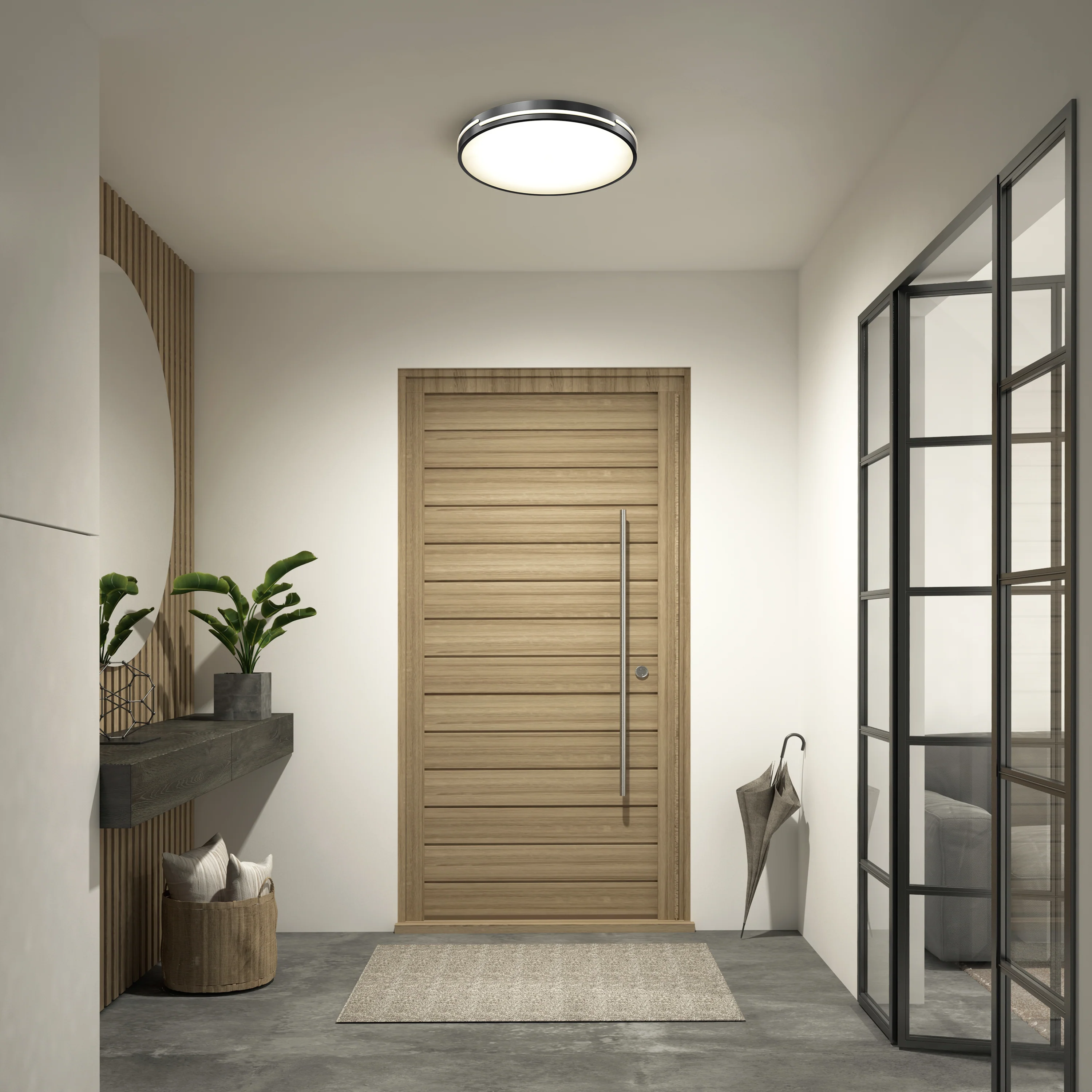 Delray 15.7 in. LED modern flush mount light 5 CCT - Image 2