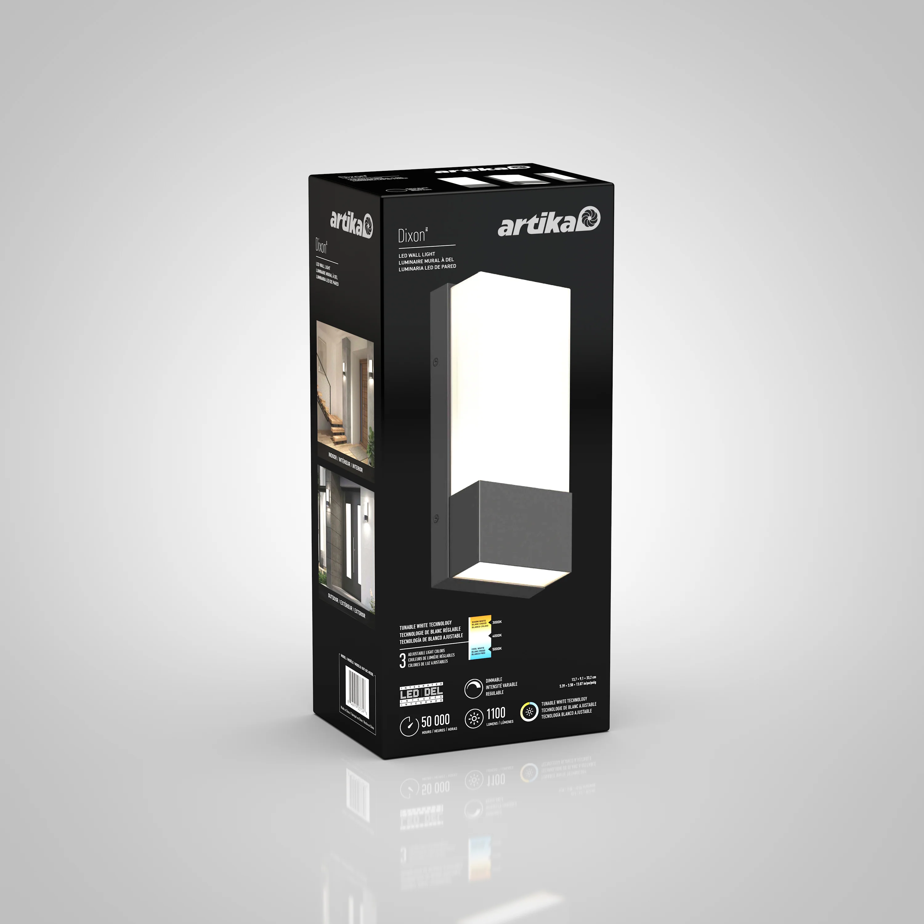 Dixon indoor-outdoor LED wall light - Image 8