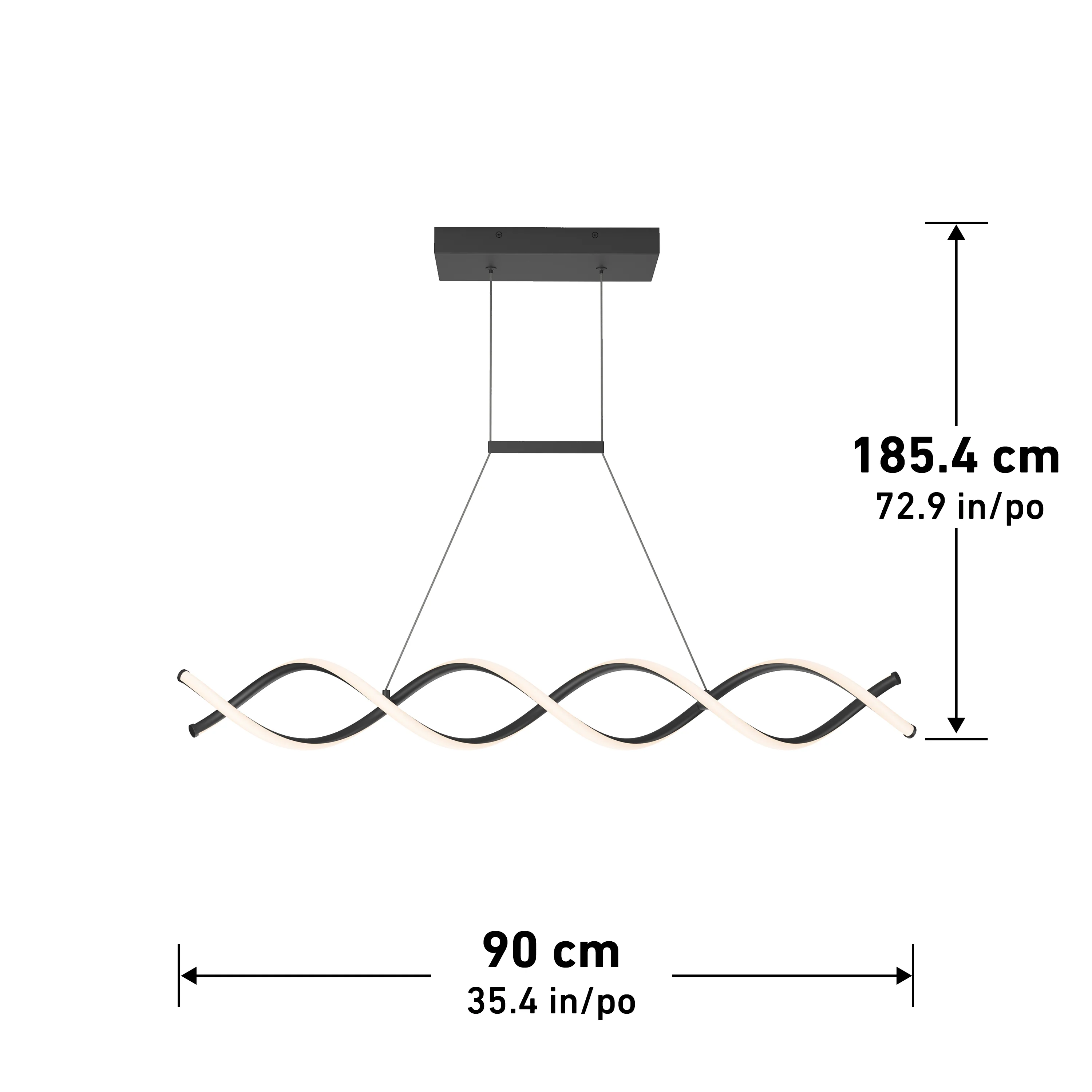 DNA Linear LED modern pendant light - Image 8