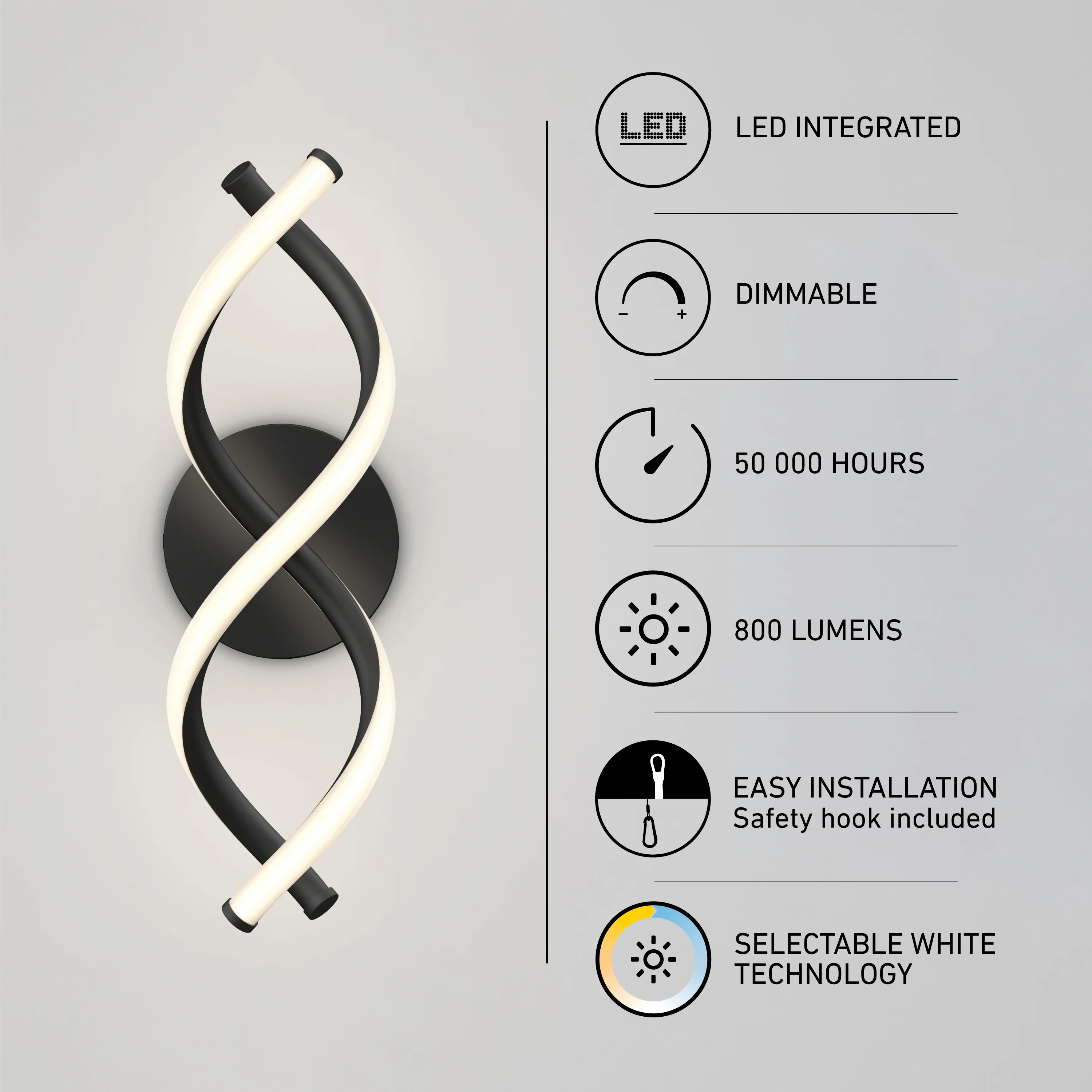 DNA modern LED wall sconce 3 CCT - Image 10