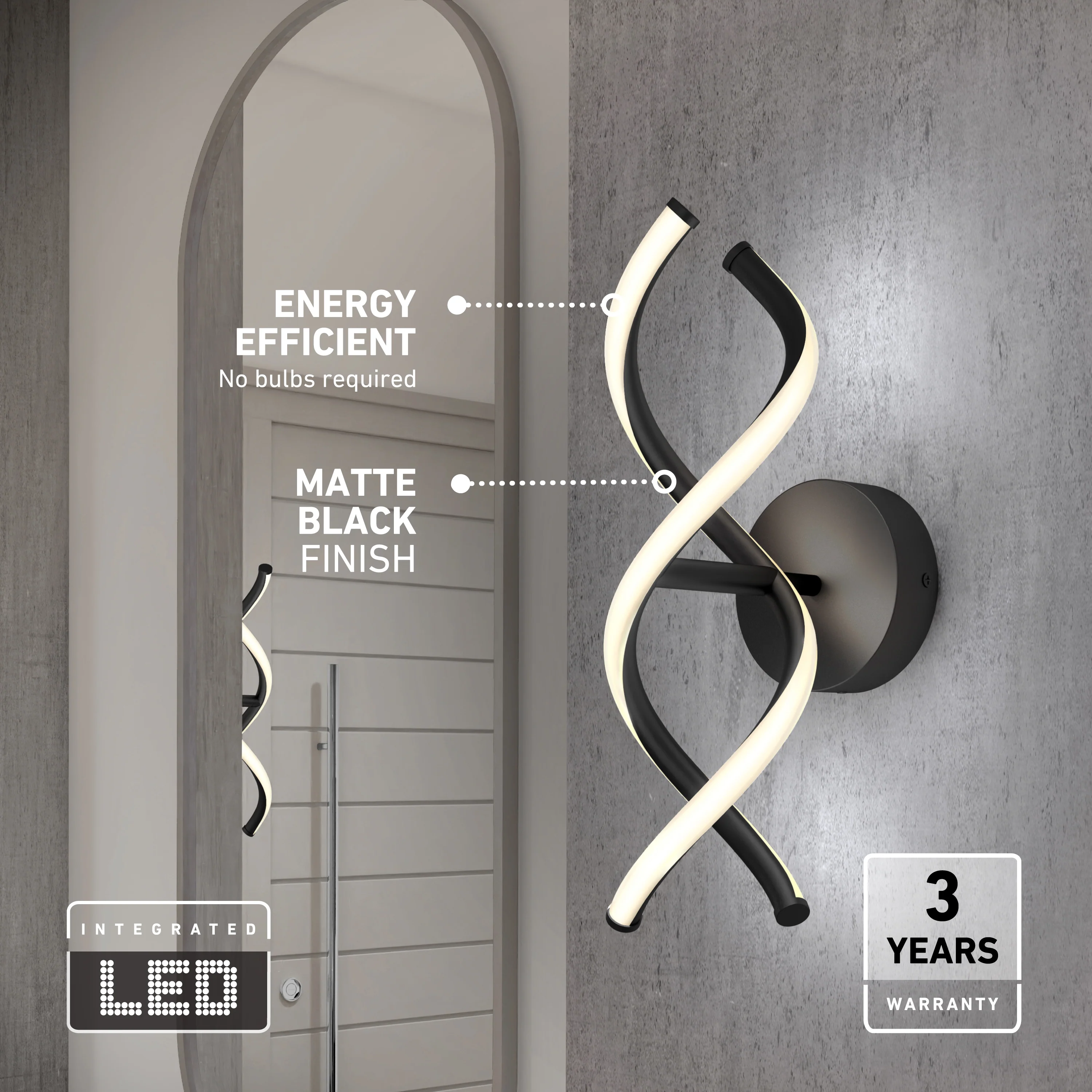 DNA modern LED wall sconce 3 CCT - Image 9