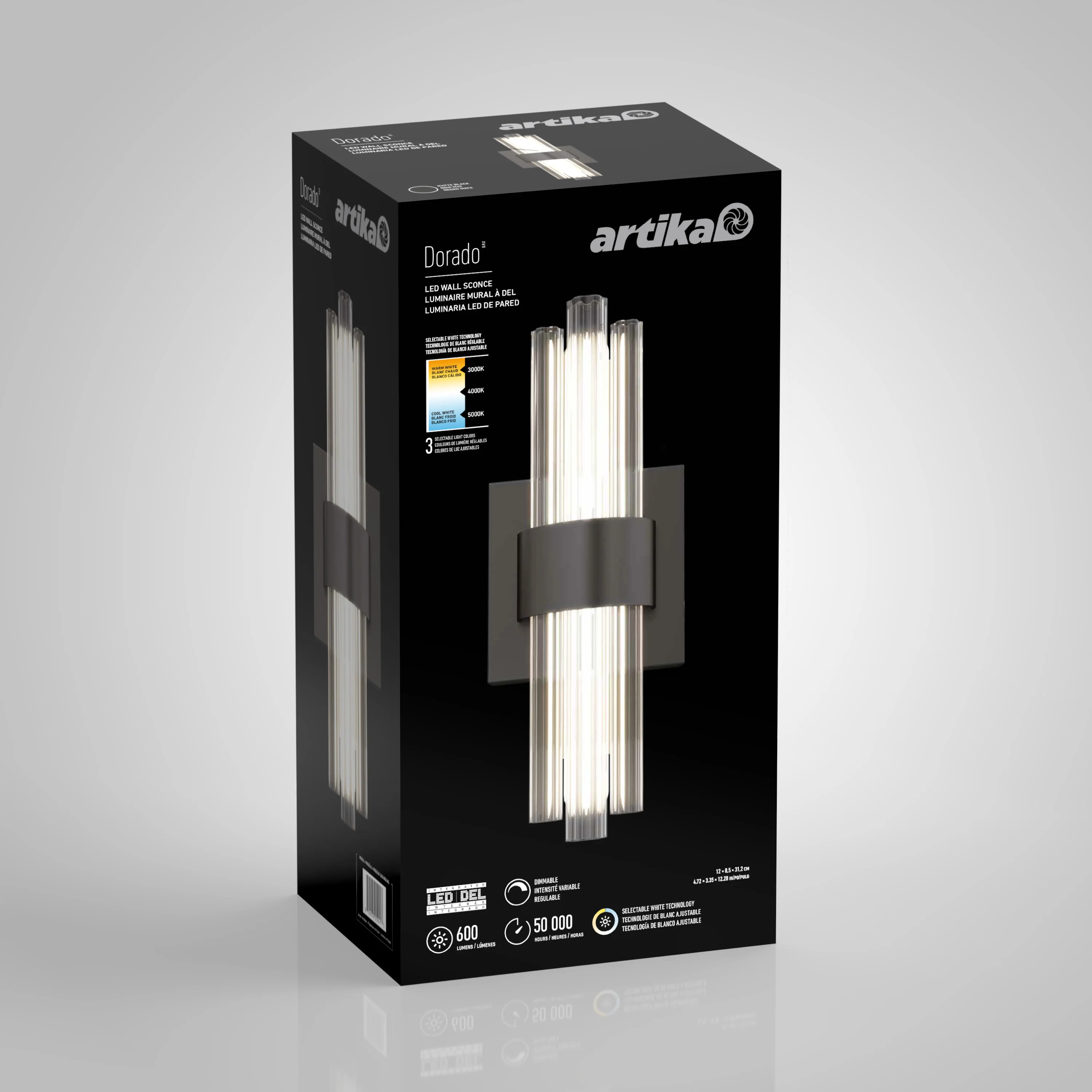 Dorado contemporary LED  wall sconce 3 CCT - Image 13