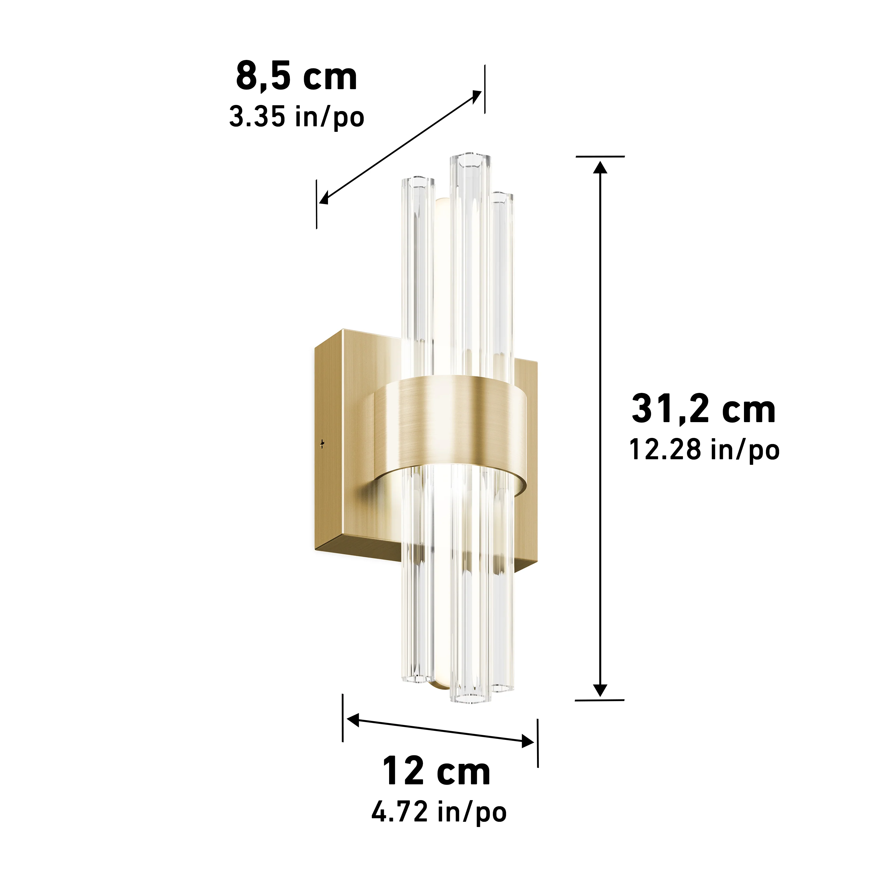 Dorado contemporary LED  wall sconce 3 CCT - Image 31