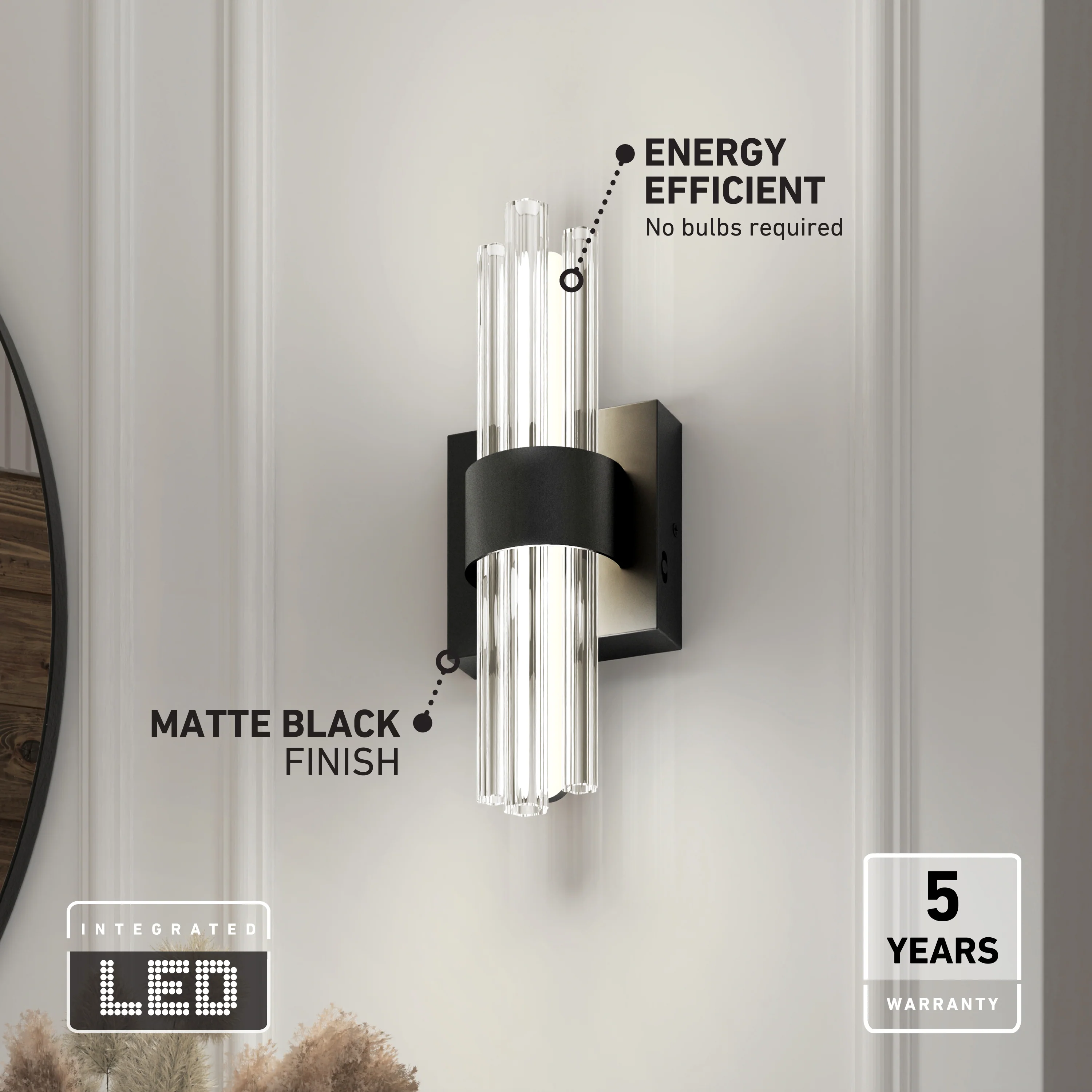 Dorado contemporary LED  wall sconce 3 CCT - Image 8