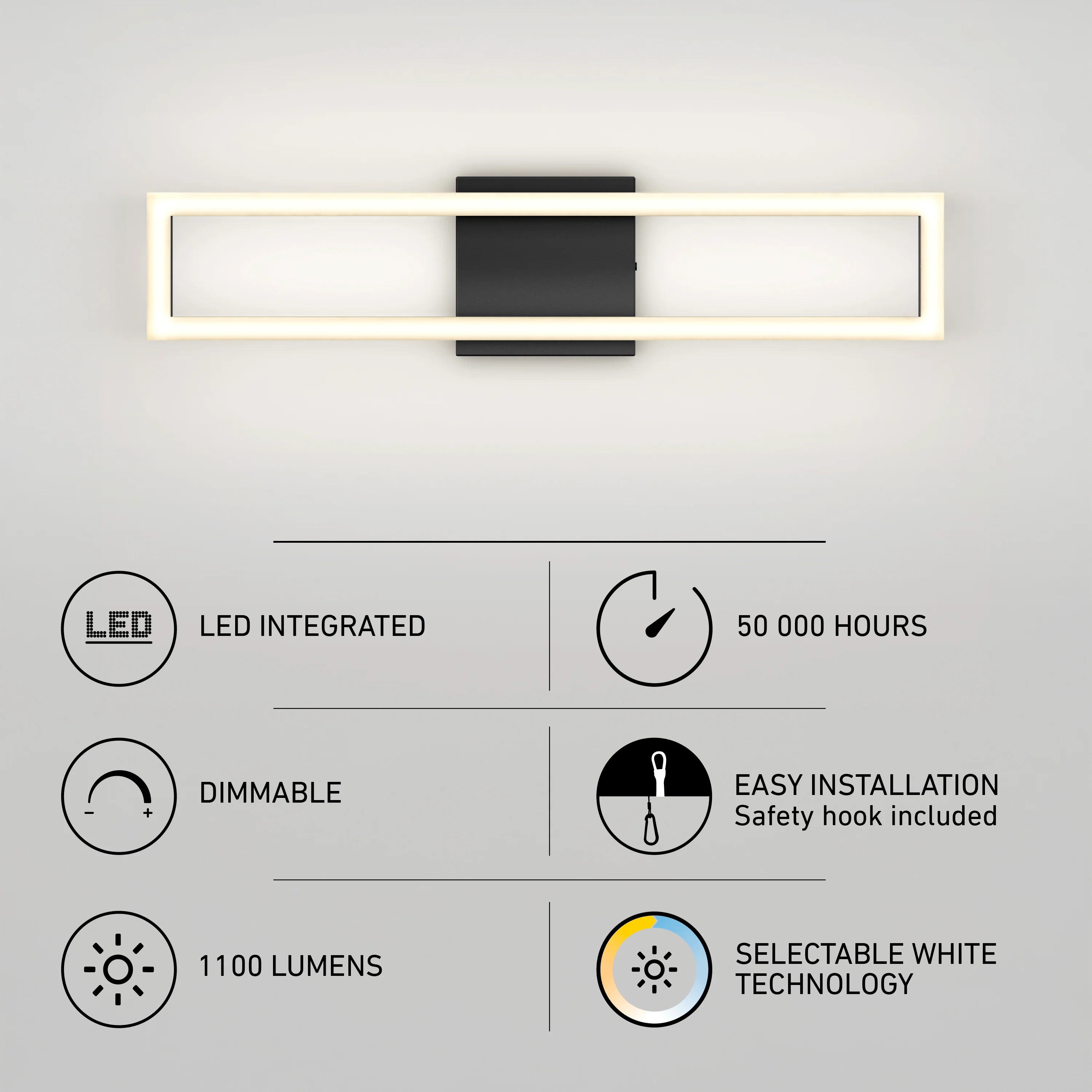 Dover modern LED bathroom vanity light 5 CCT - Image 11