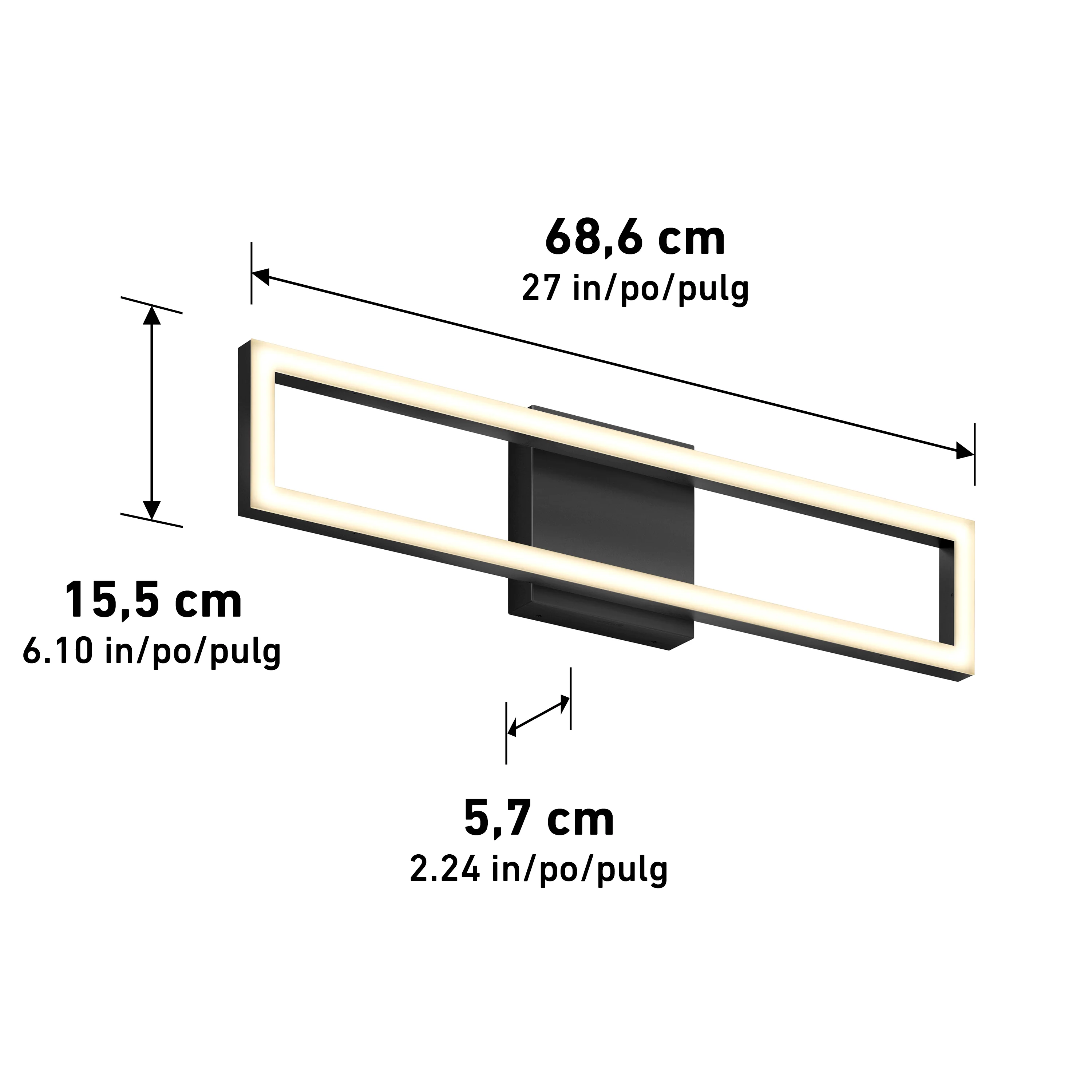 Dover modern LED bathroom vanity light 5 CCT - Image 16