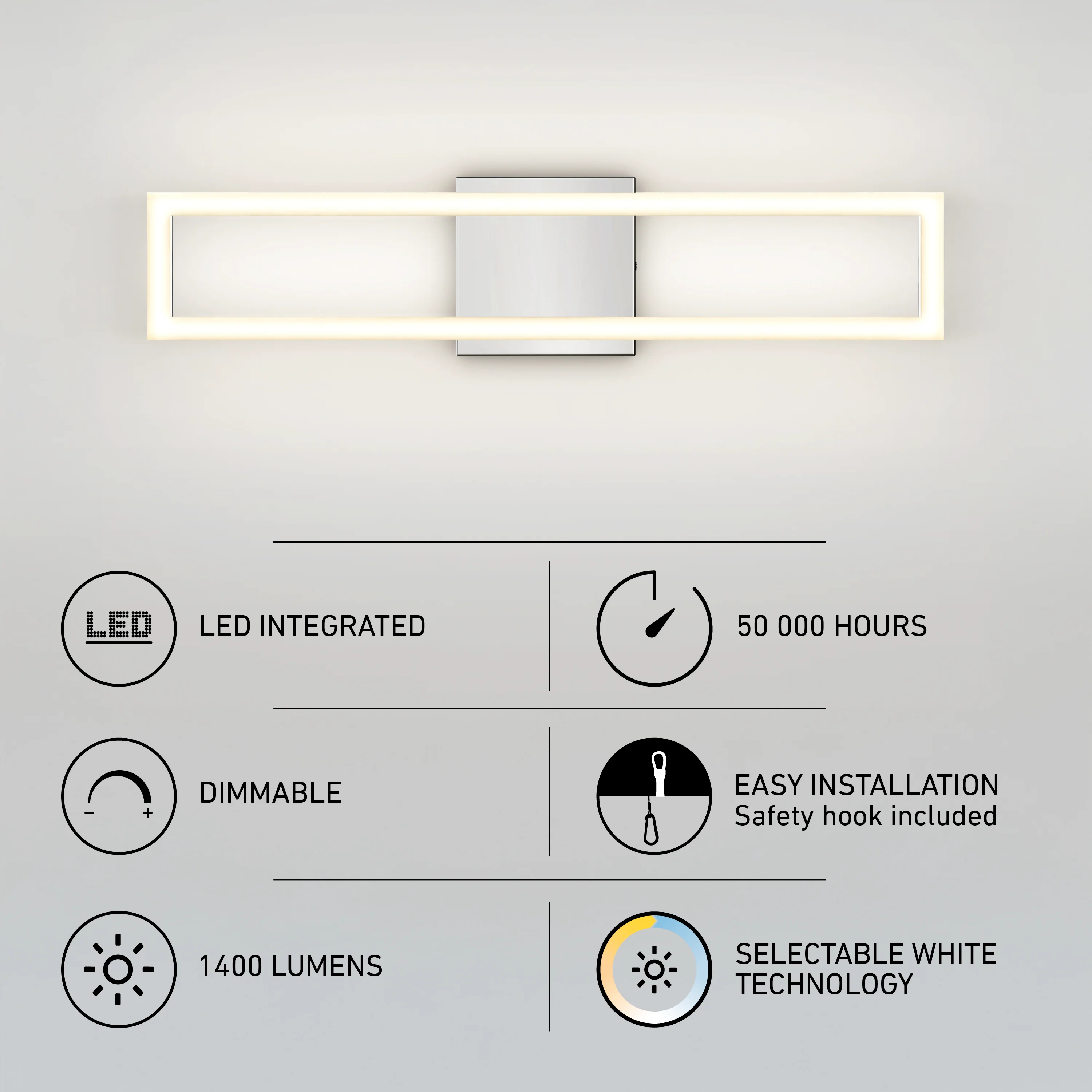 Dover modern LED bathroom vanity light 5 CCT - Image 24