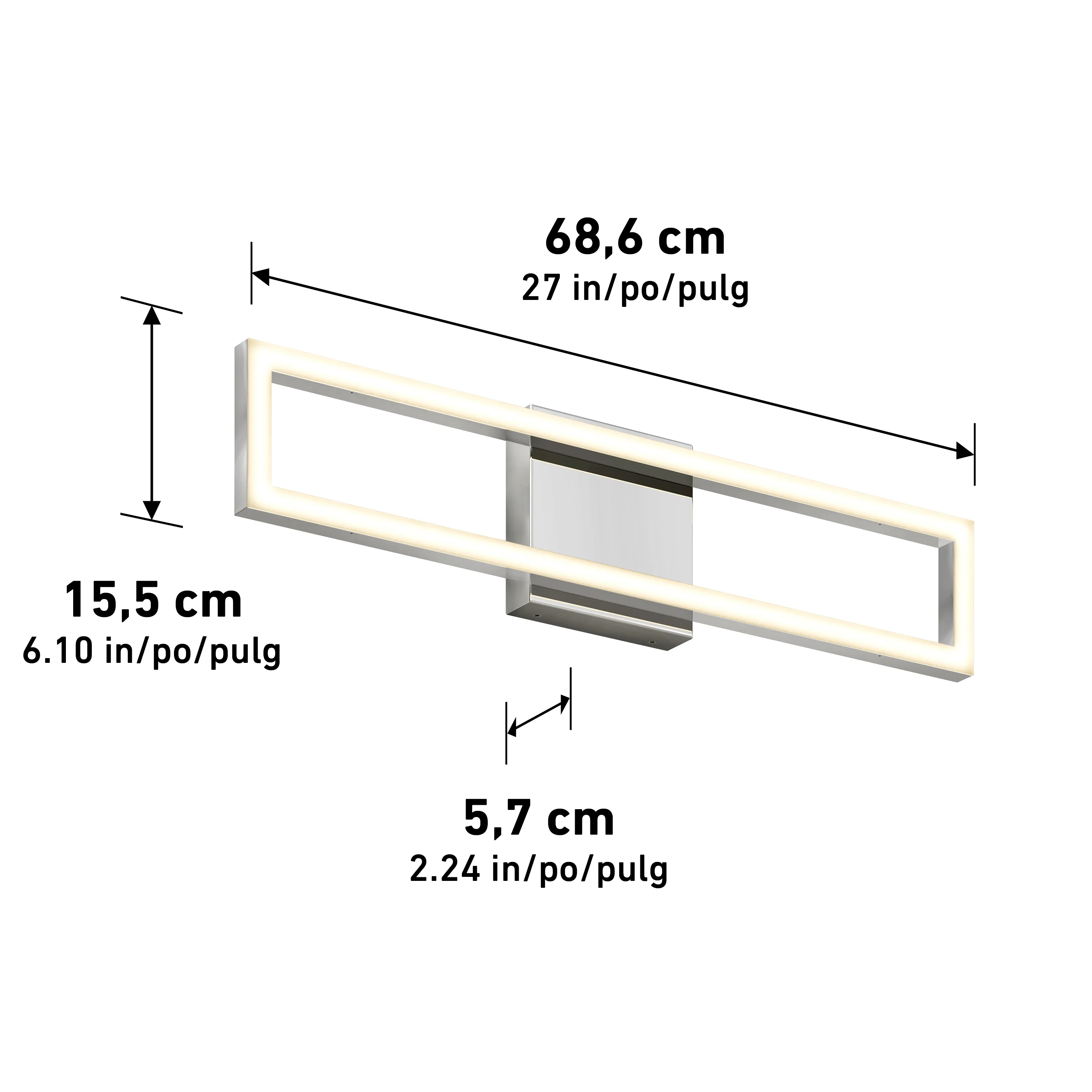 Dover modern LED bathroom vanity light 5 CCT - Image 30