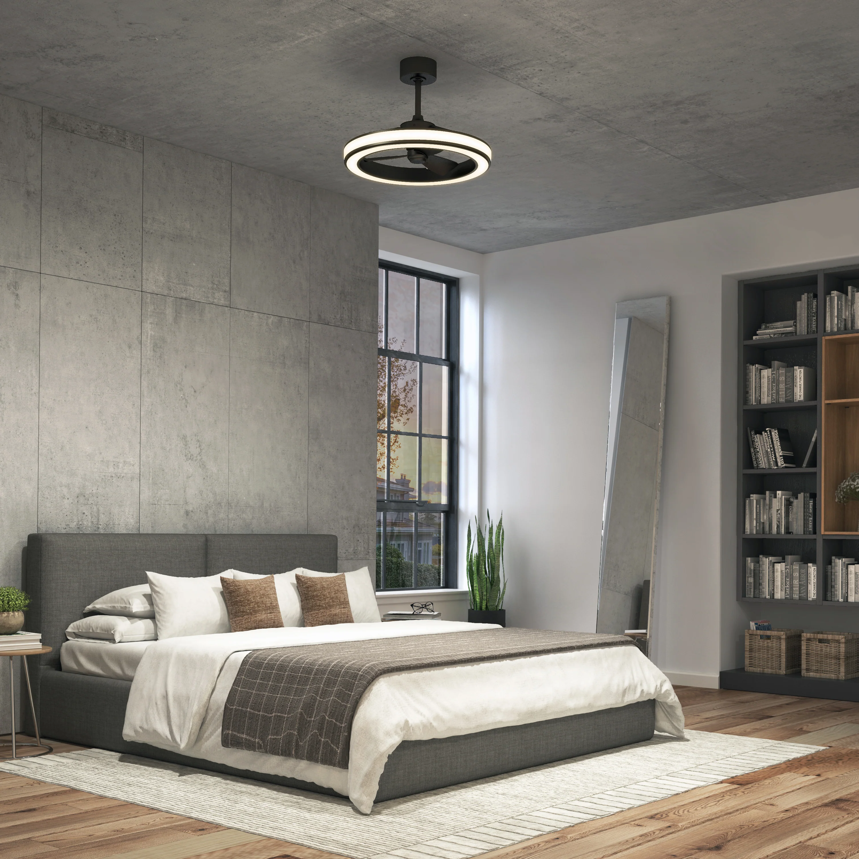 Edwin 23 in. LED modern ceiling fan 3 speeds - with remote - Image 14