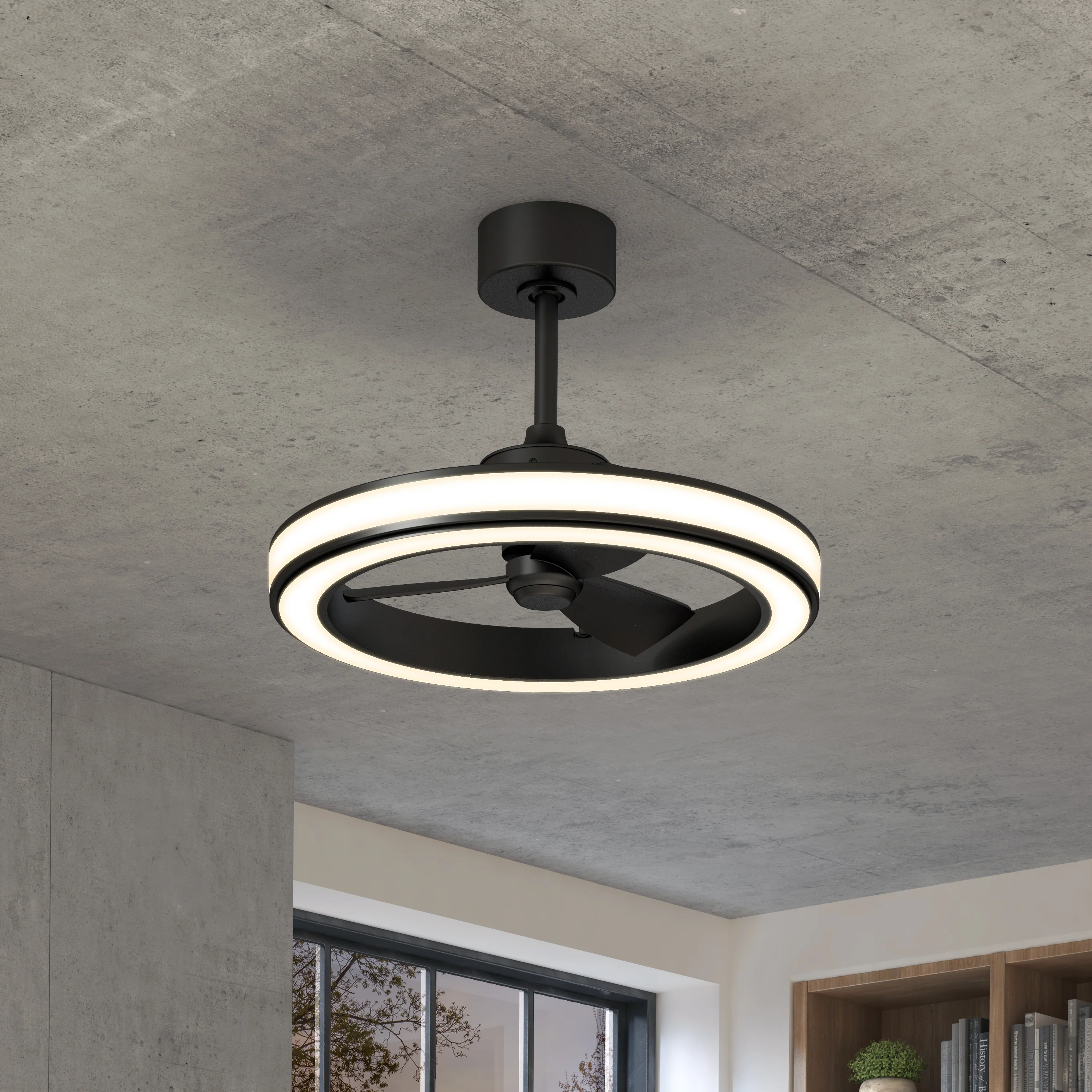 Edwin 23 in. LED modern ceiling fan 3 speeds - with remote - Image 8