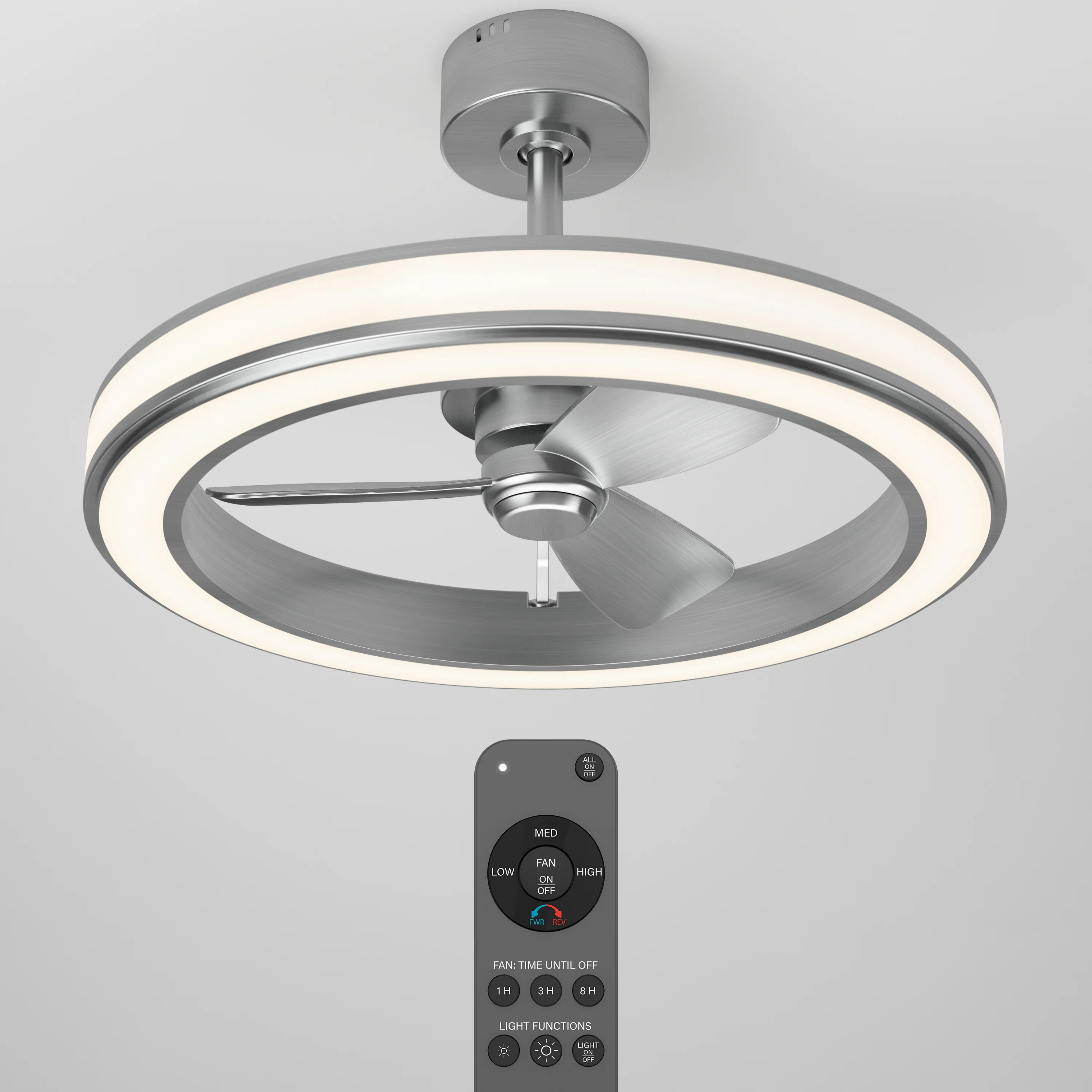 Edwin 25 in. LED modern ceiling fan 3 speeds - with remote - Image 7