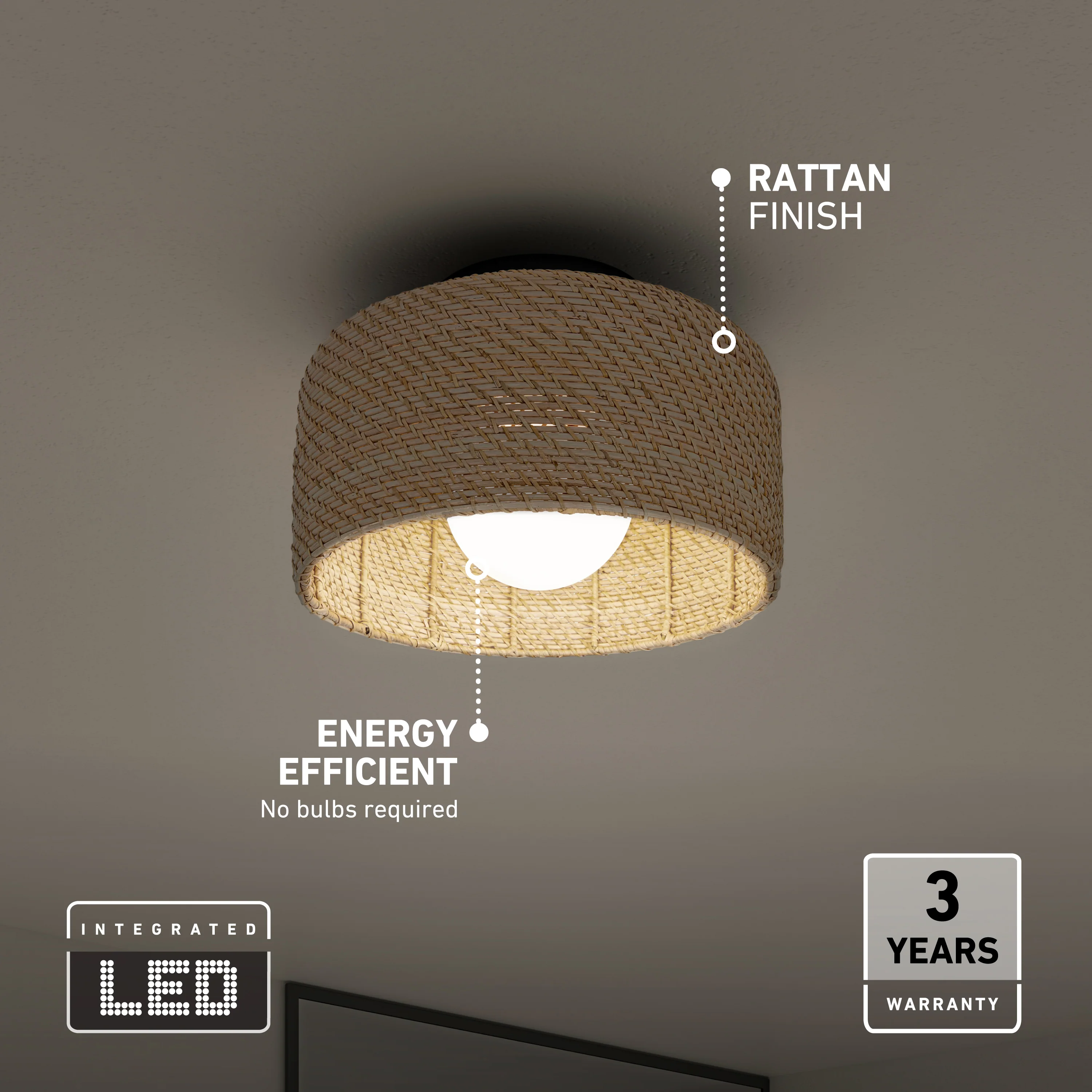 Emiko modern LED flush mount light 5 CCT - Image 10