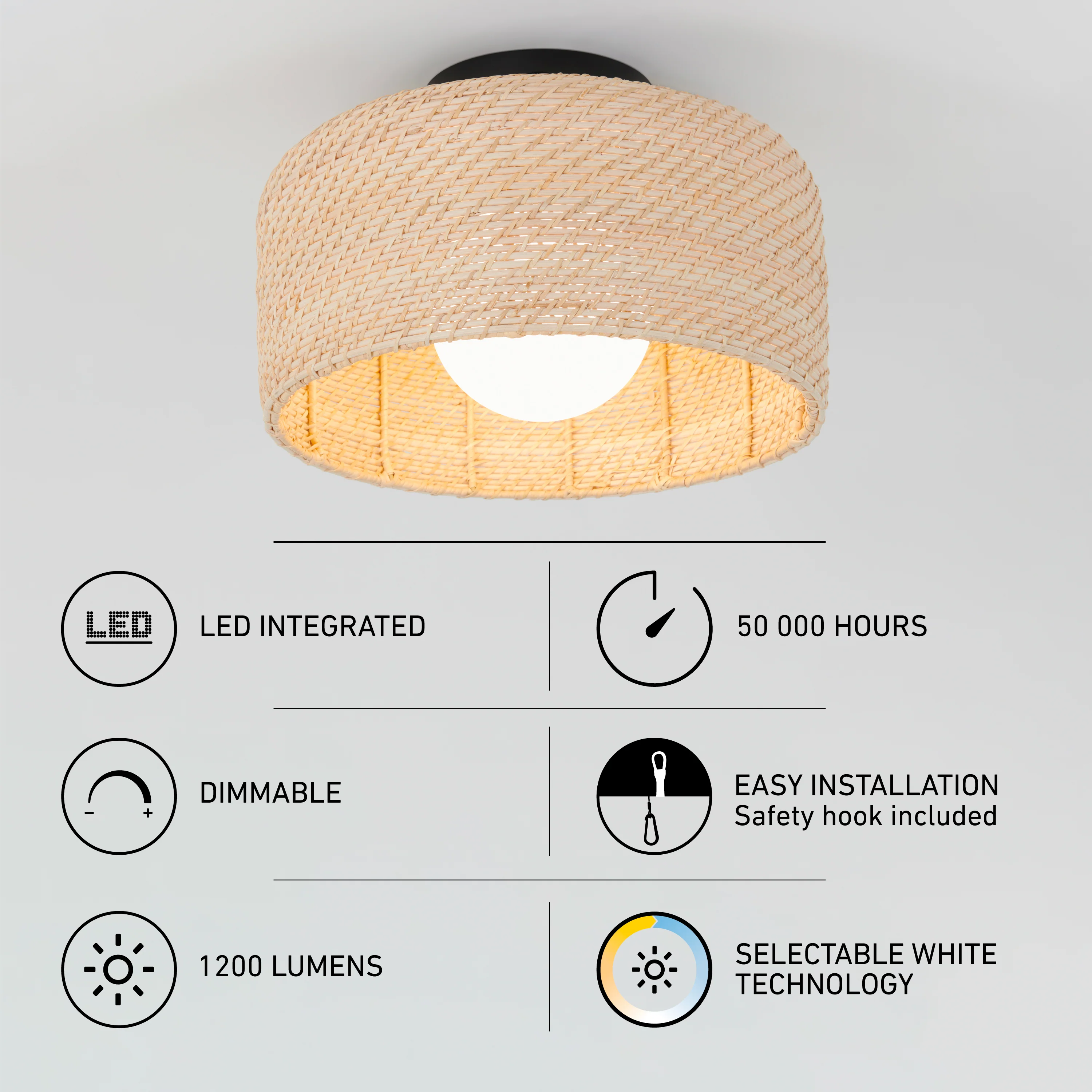 Emiko modern LED flush mount light 5 CCT - Image 11