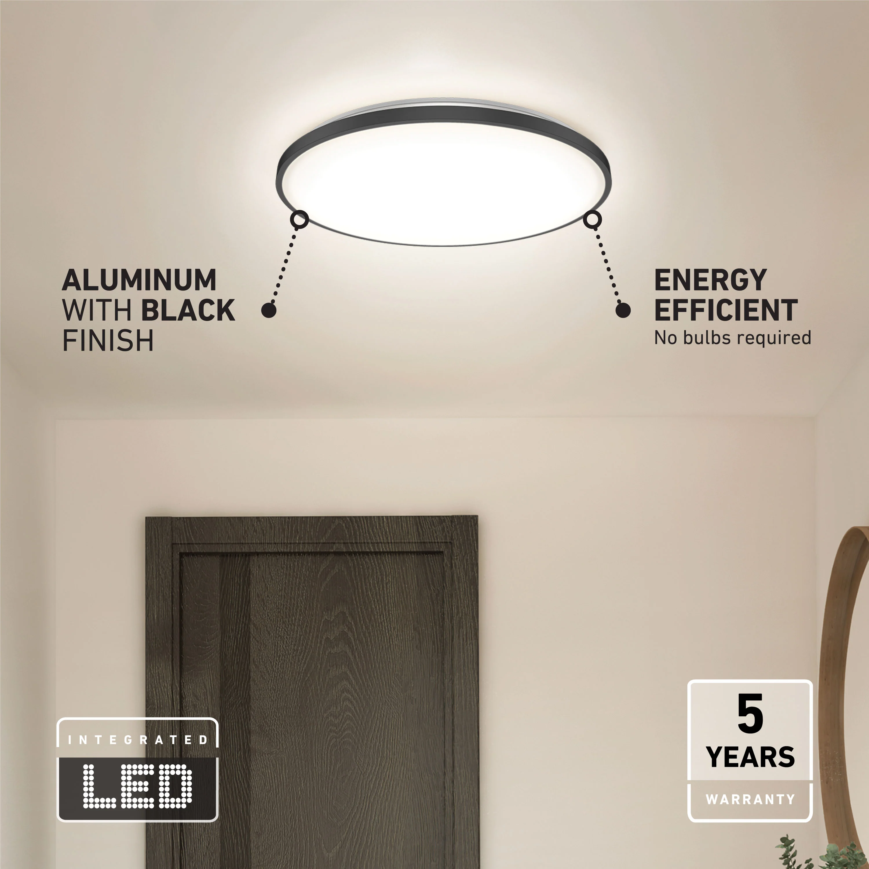 Europa 21 in. LED modern flush mount light - with remote - Image 7