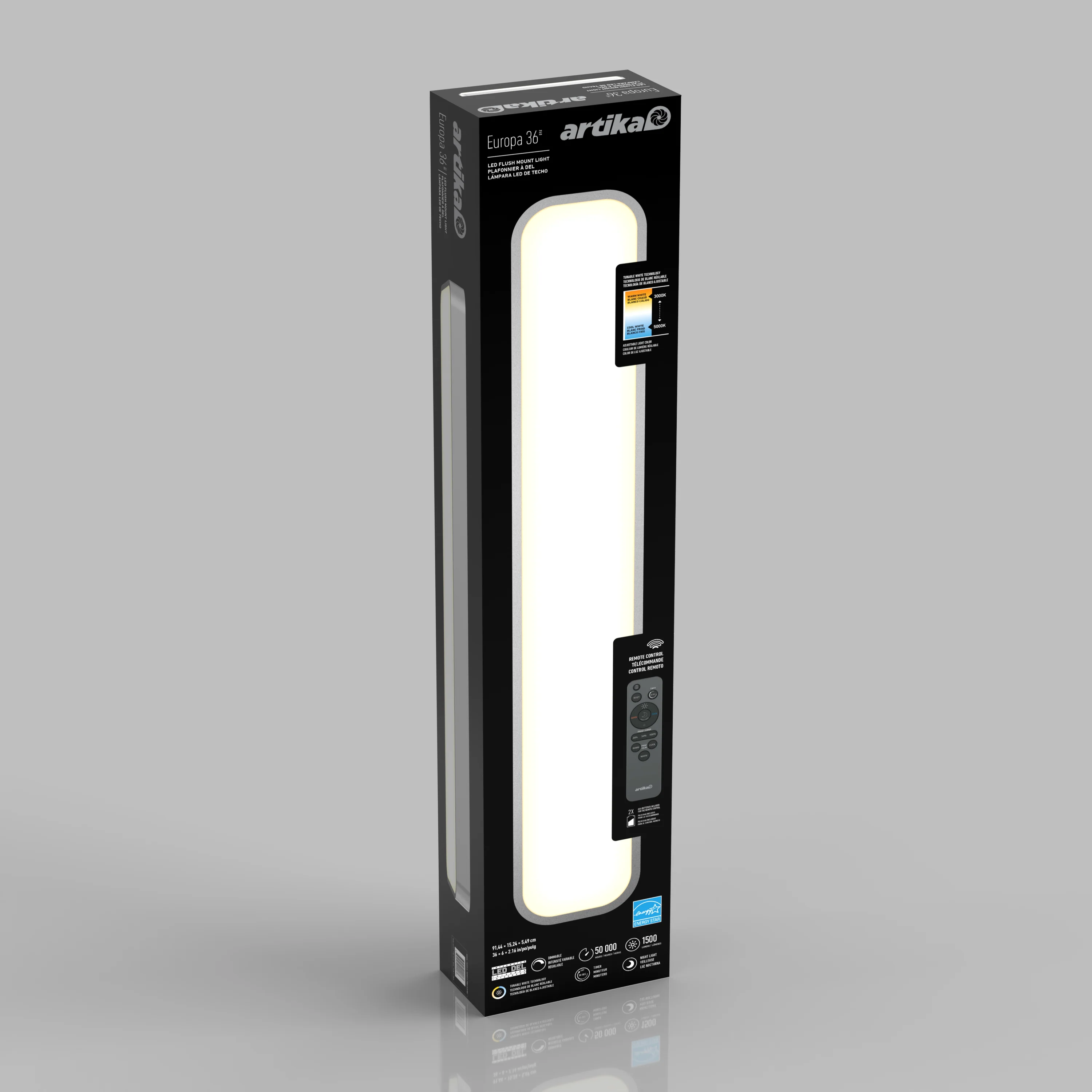 Europa 36 LED flush mount light - with remote - Image 11