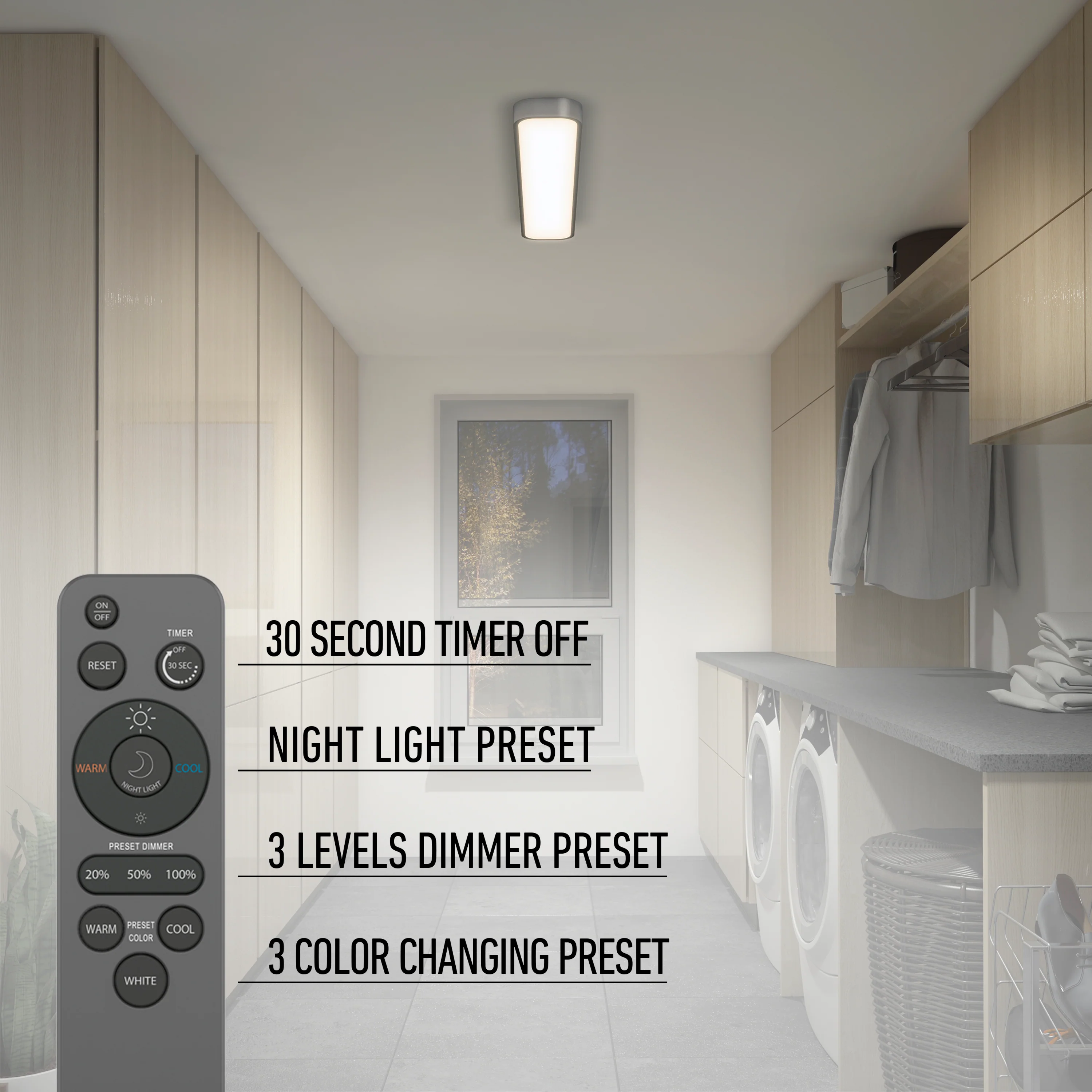 Europa 36 LED flush mount light - with remote - Image 9
