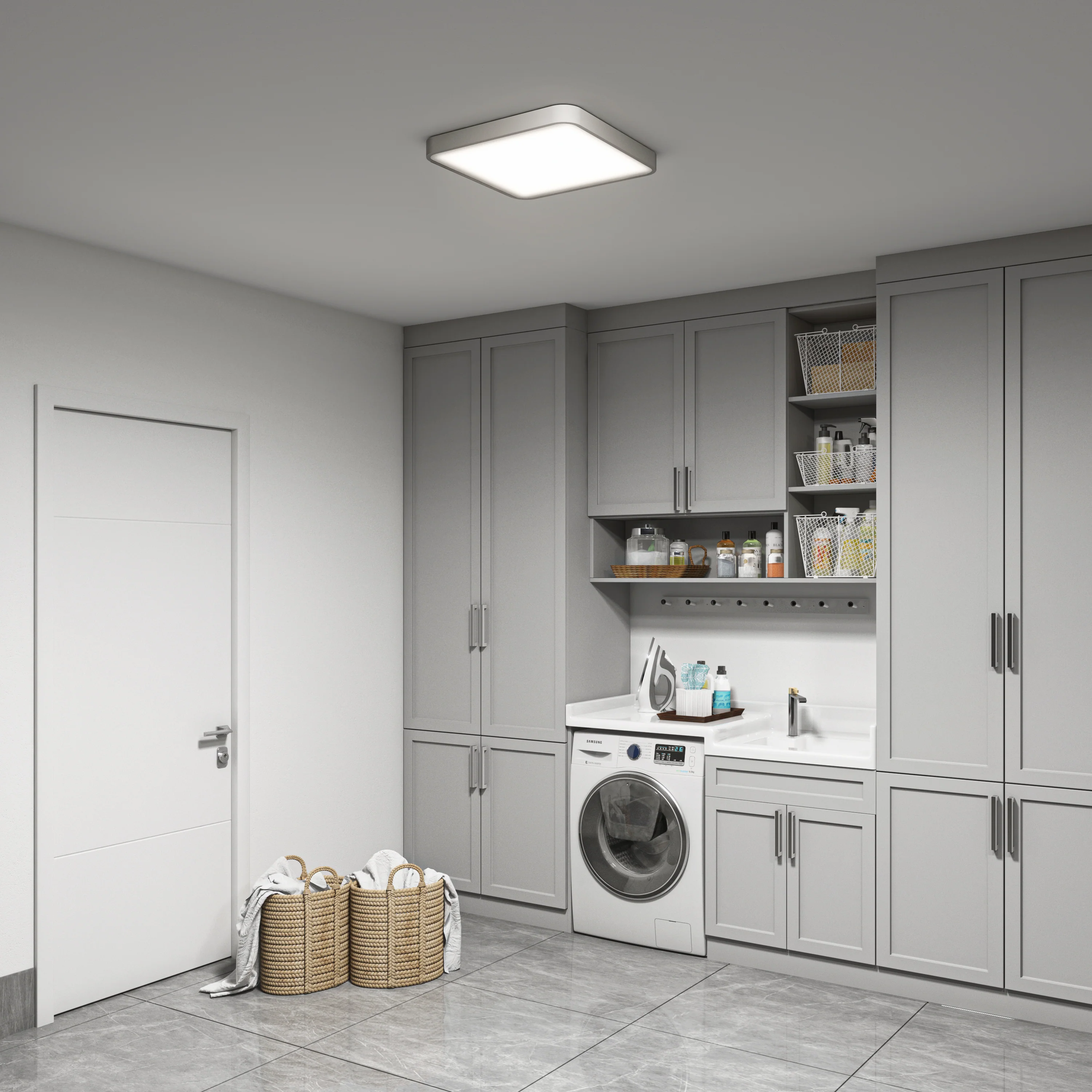 Europa 18 in. LED flush mount light - with remote - Image 2