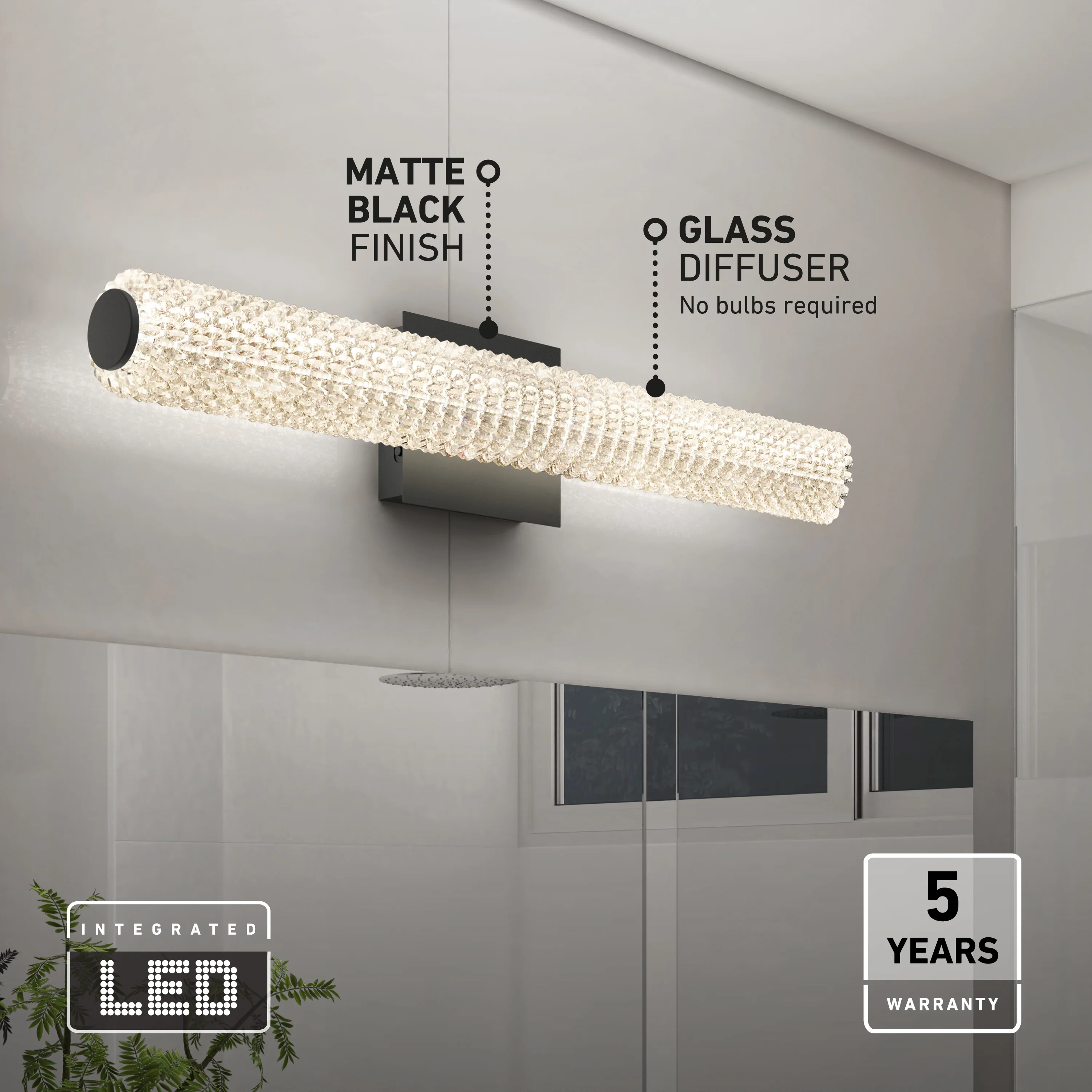 Exalto modern LED bathroom vanity light - Image 7