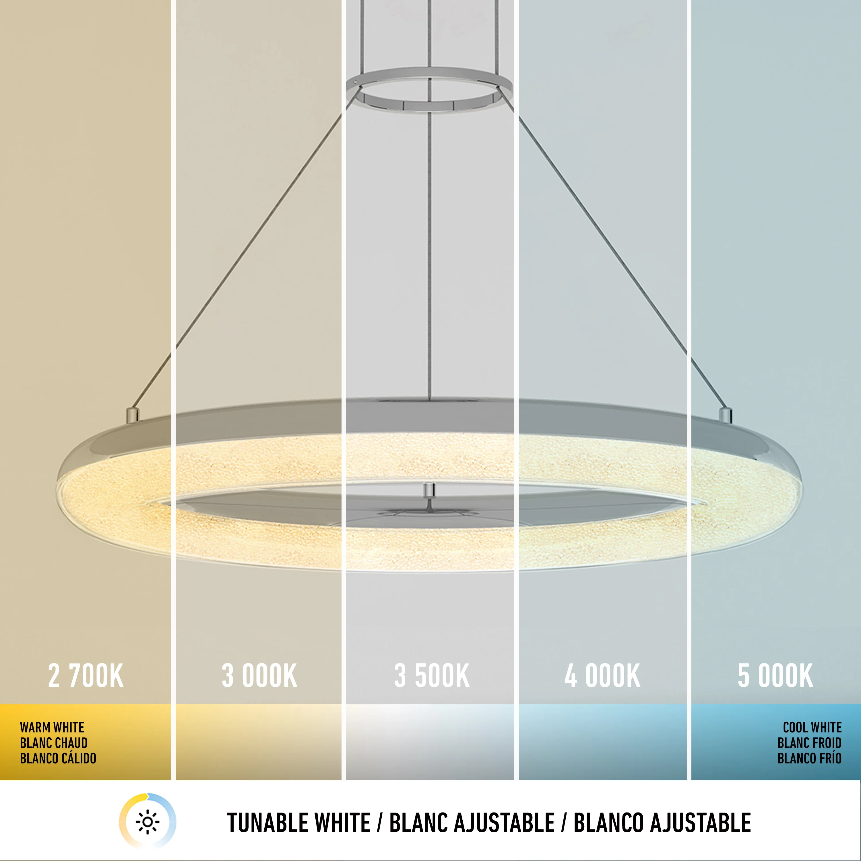 Famous Optical LED pendant light 5 CCT - Image 7