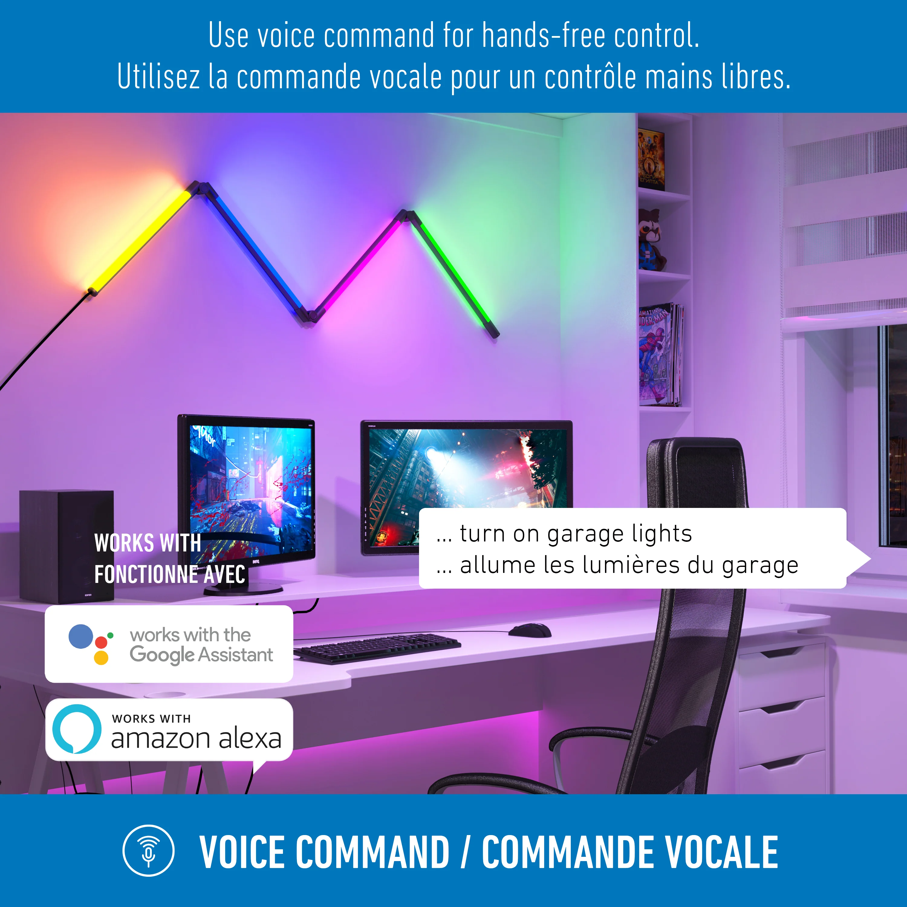 Fitch smart foldable RGB LED gaming floor lamp - Image 17