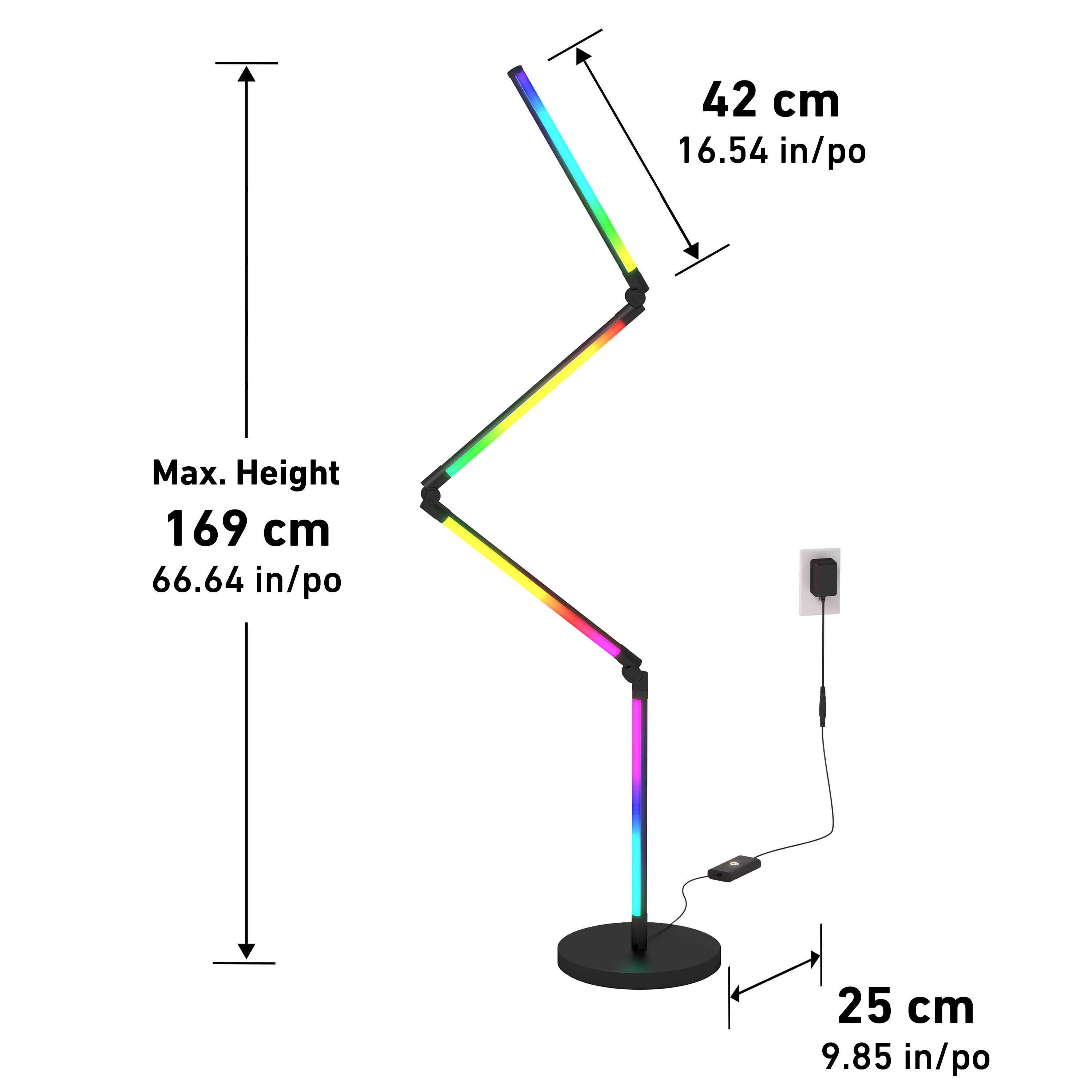 Fitch smart foldable RGB LED gaming floor lamp - Image 20