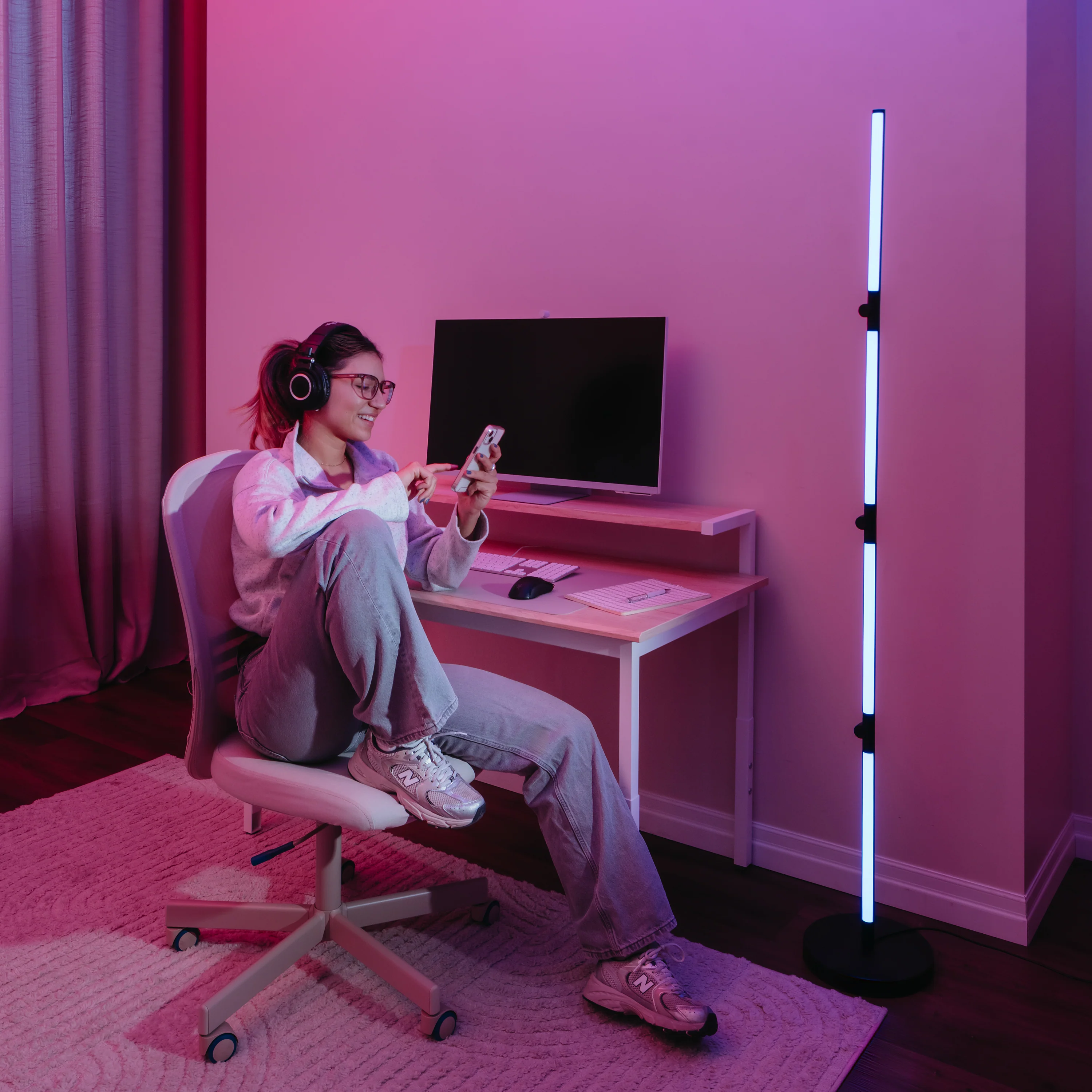 Fitch smart foldable RGB LED gaming floor lamp - Image 8