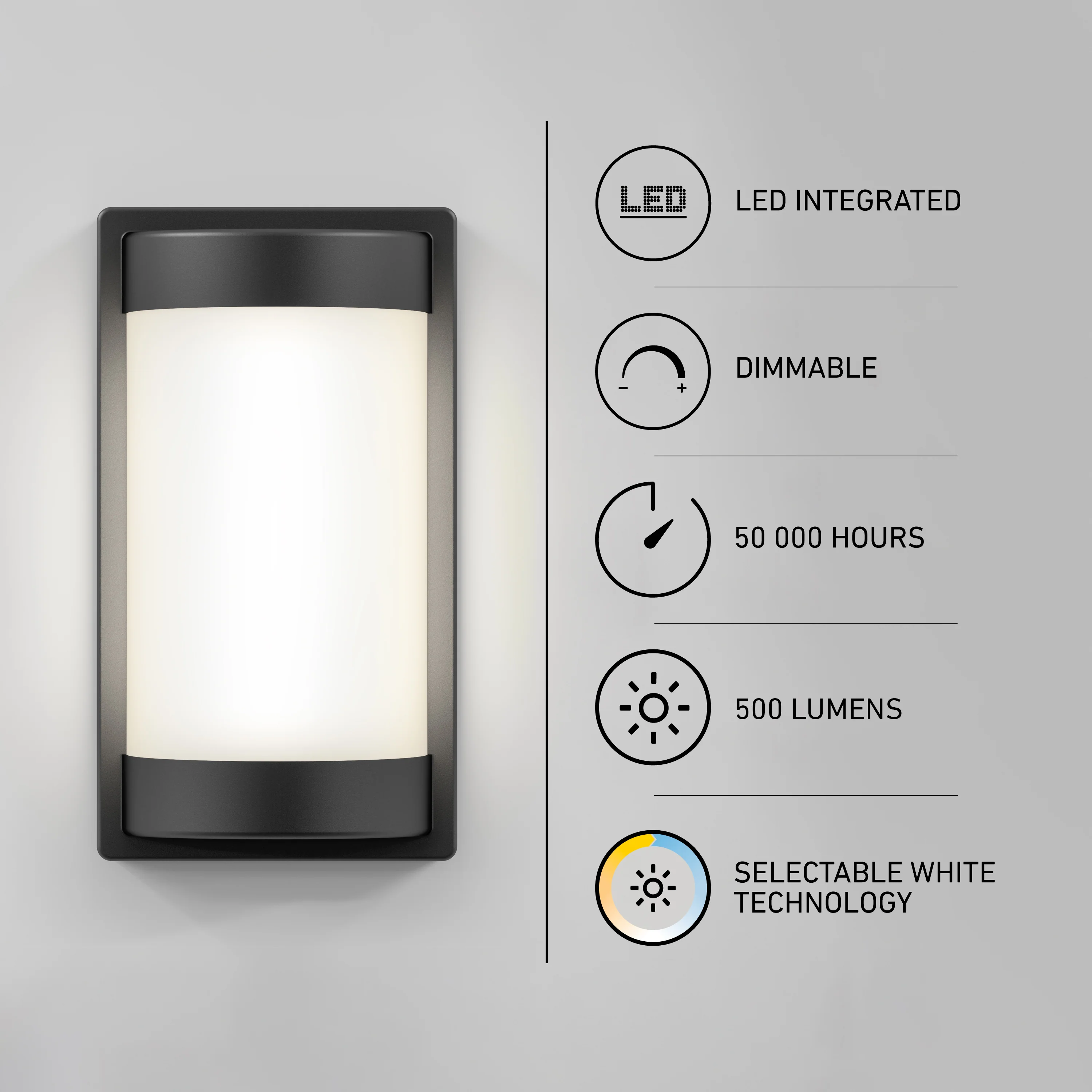 Fogo modern LED indoor-outdoor wall light 5 CCT - Image 9