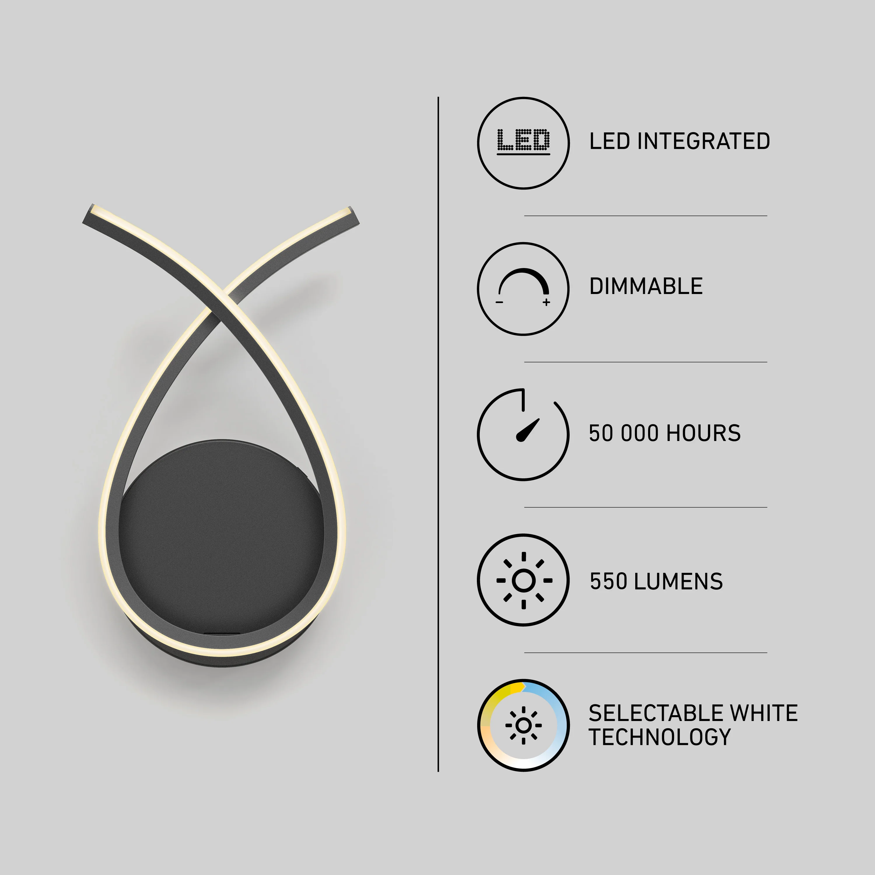 Gamma modern LED wall sconce 5 CCT - Image 13