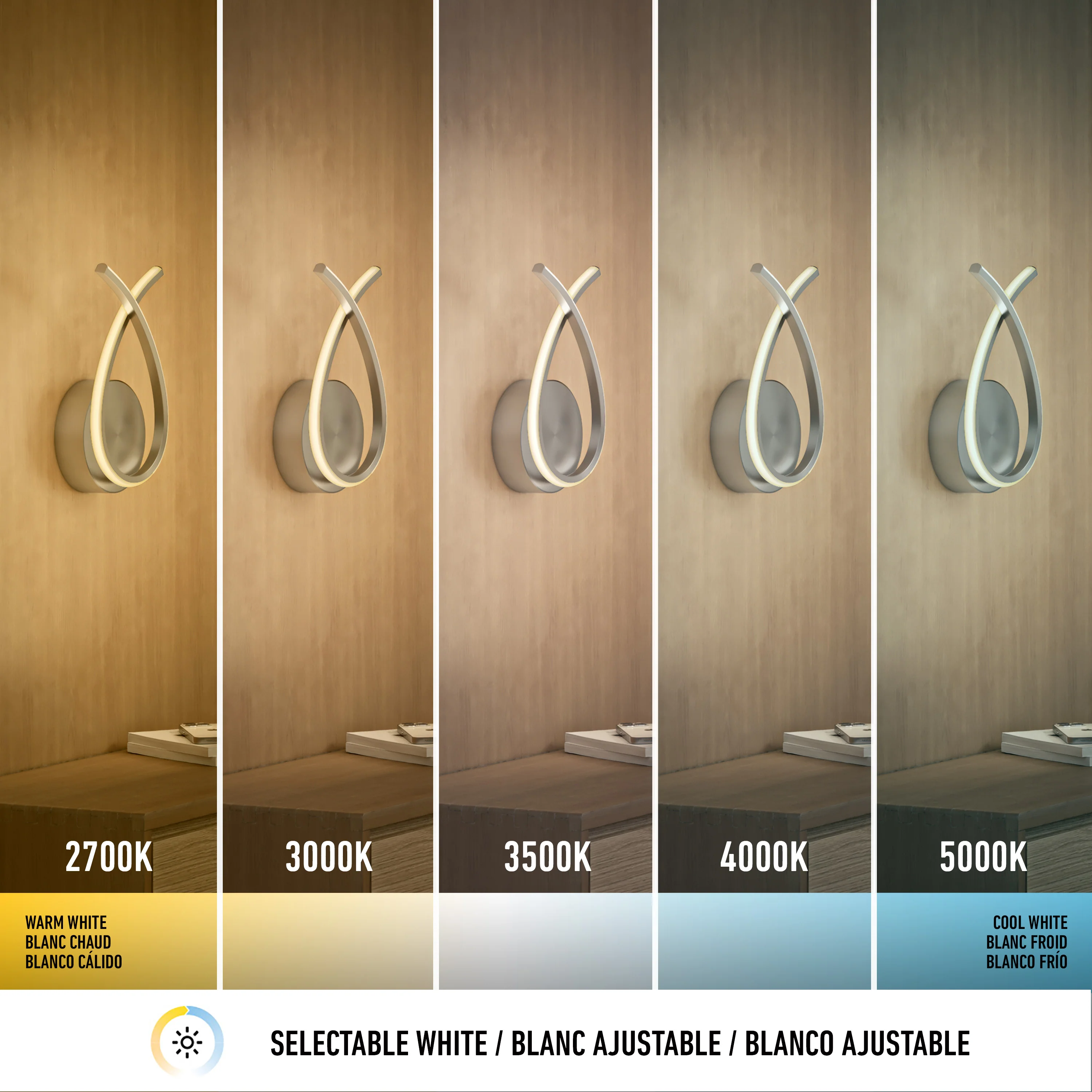 Gamma modern LED wall sconce 5 CCT - Image 25