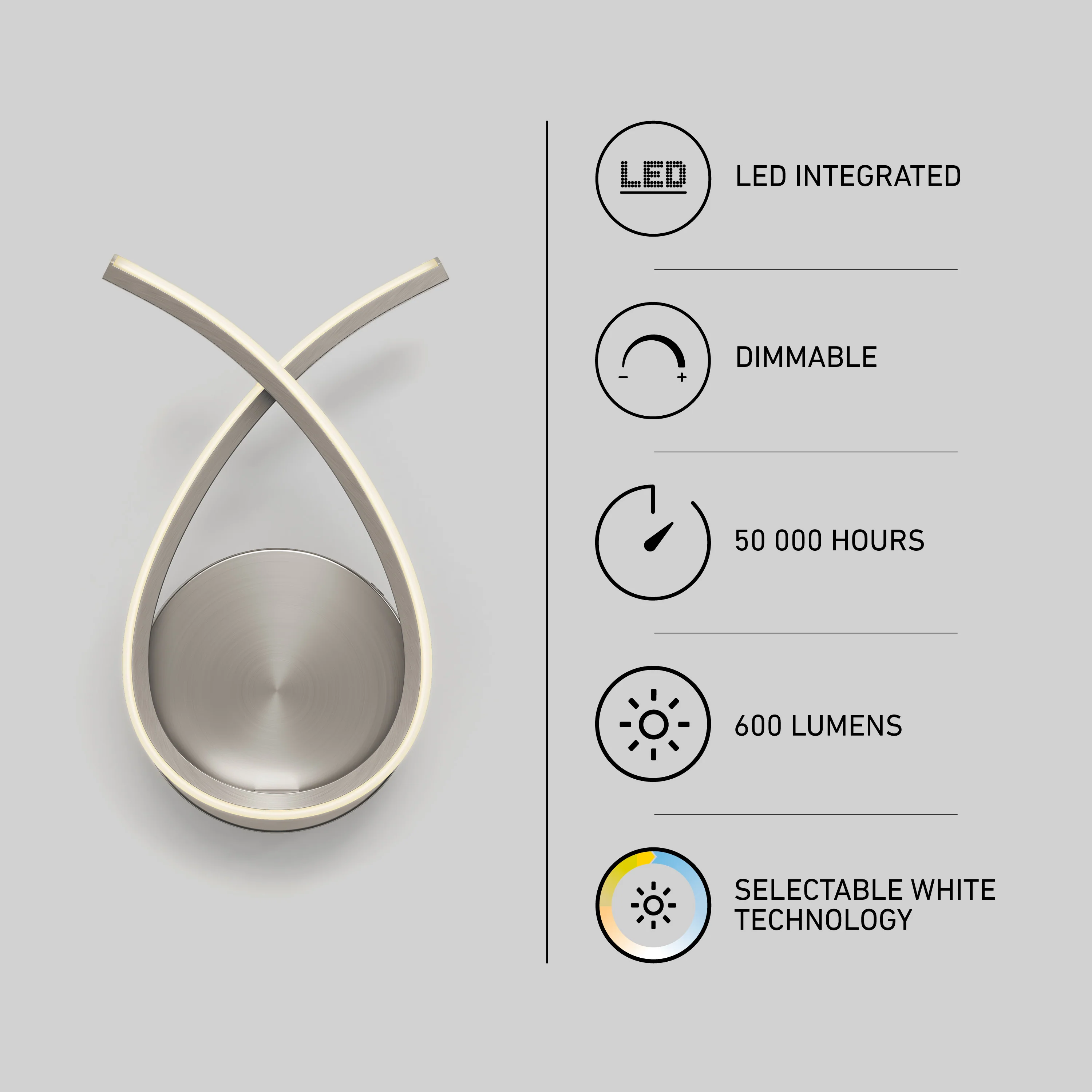 Gamma modern LED wall sconce 5 CCT - Image 29