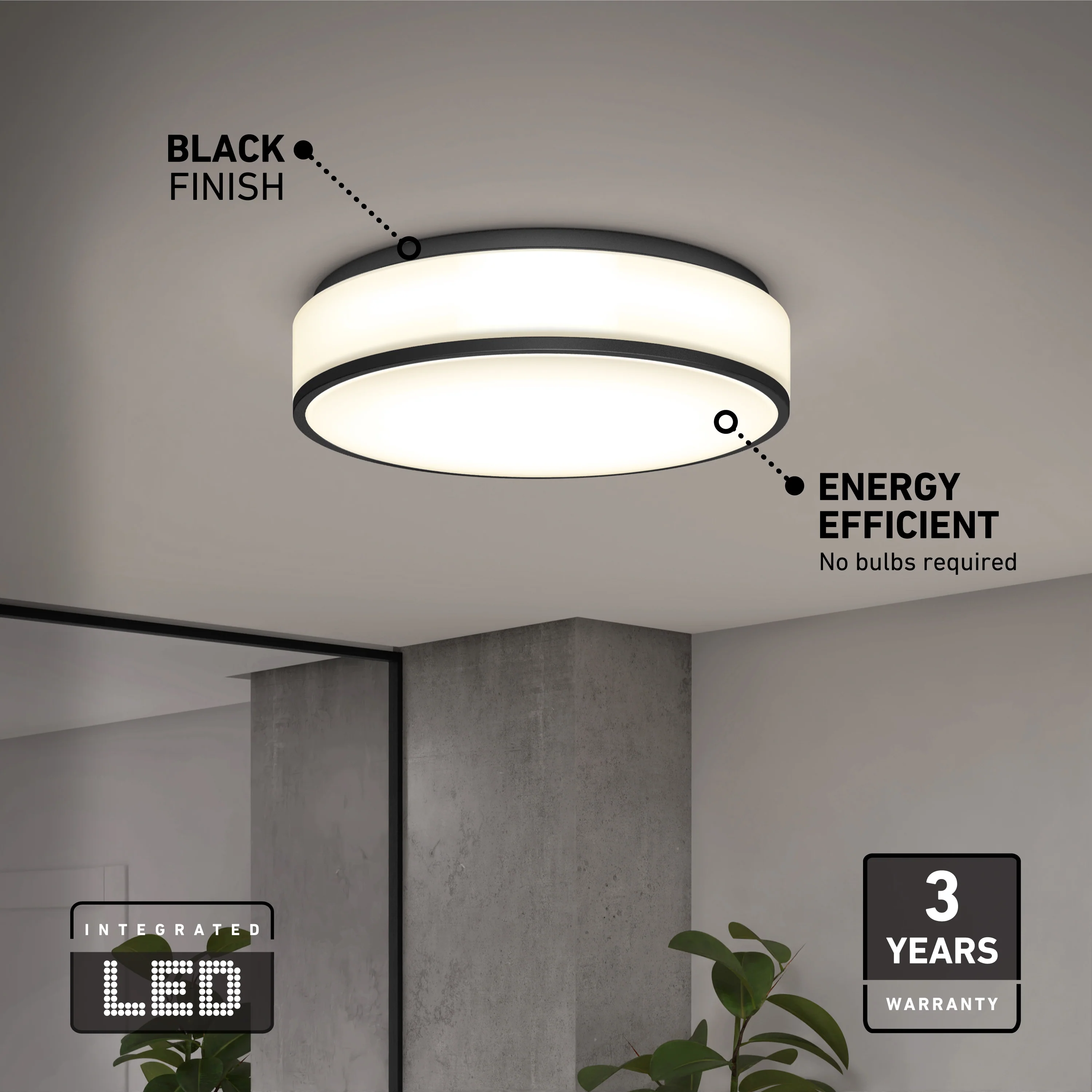 Giada 15 in. LED modern flush mount light 5 CCT - Image 6