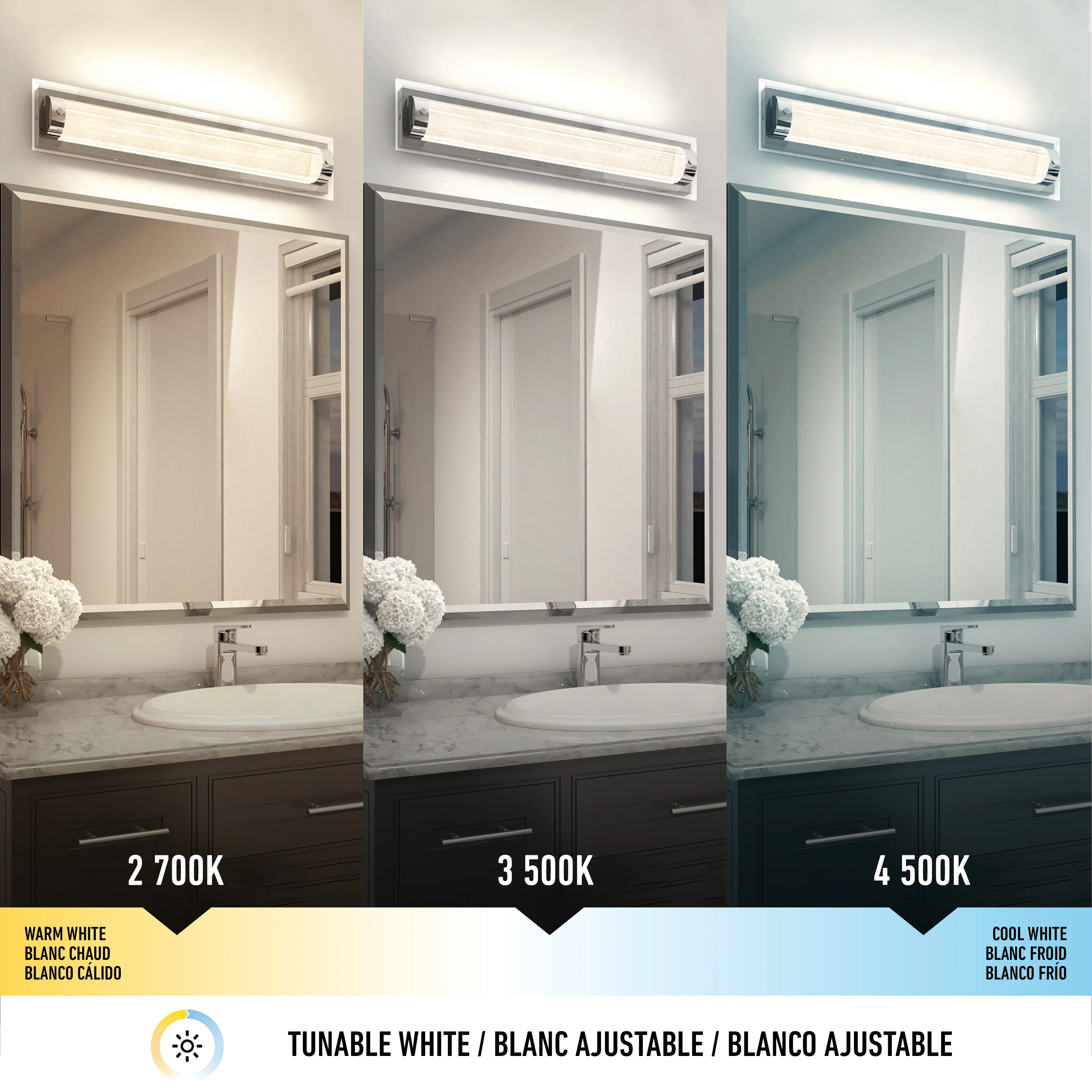 Glamour modern LED bathroom vanity light 3 CCT - Image 15