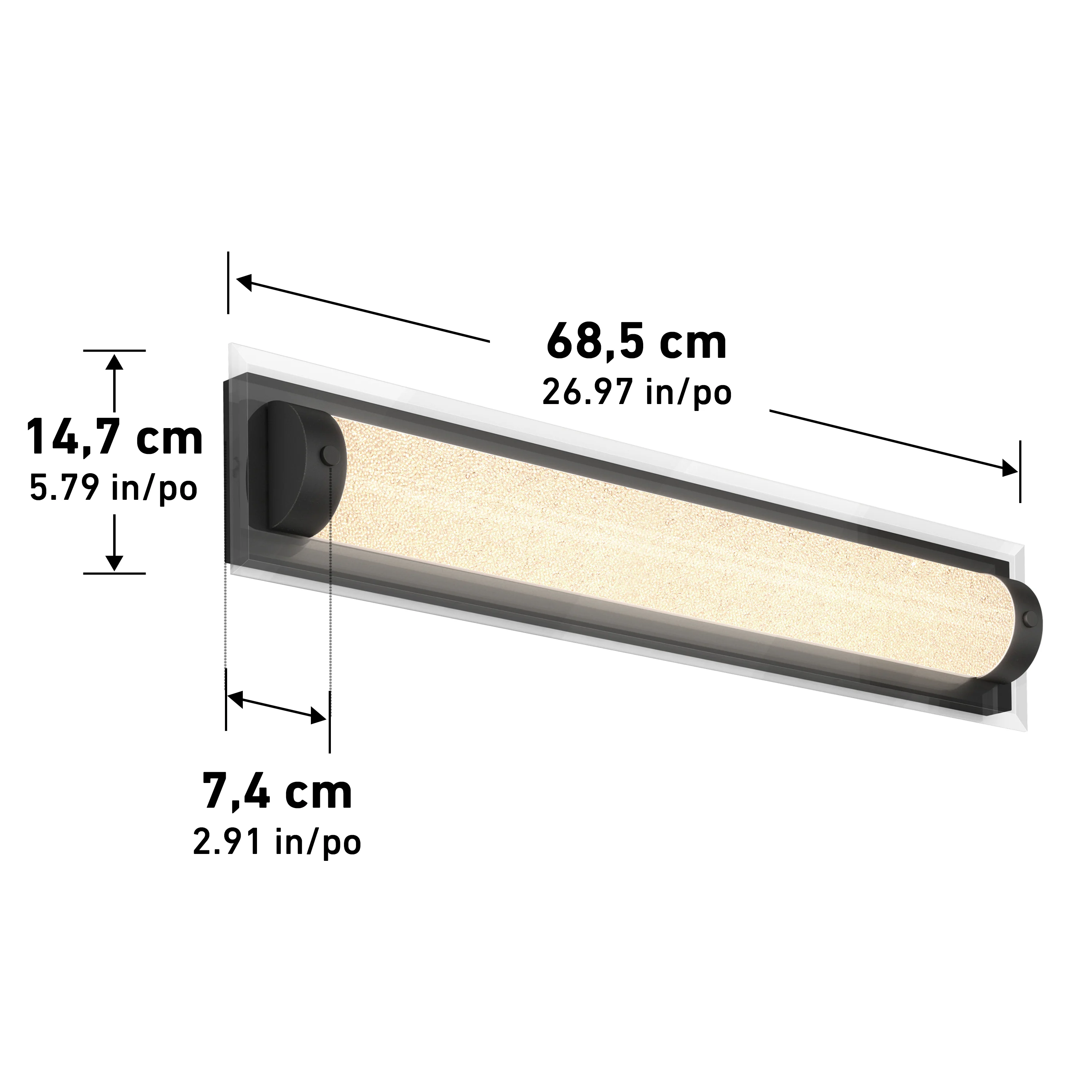 Glamour modern LED bathroom vanity light 3 CCT - Image 9