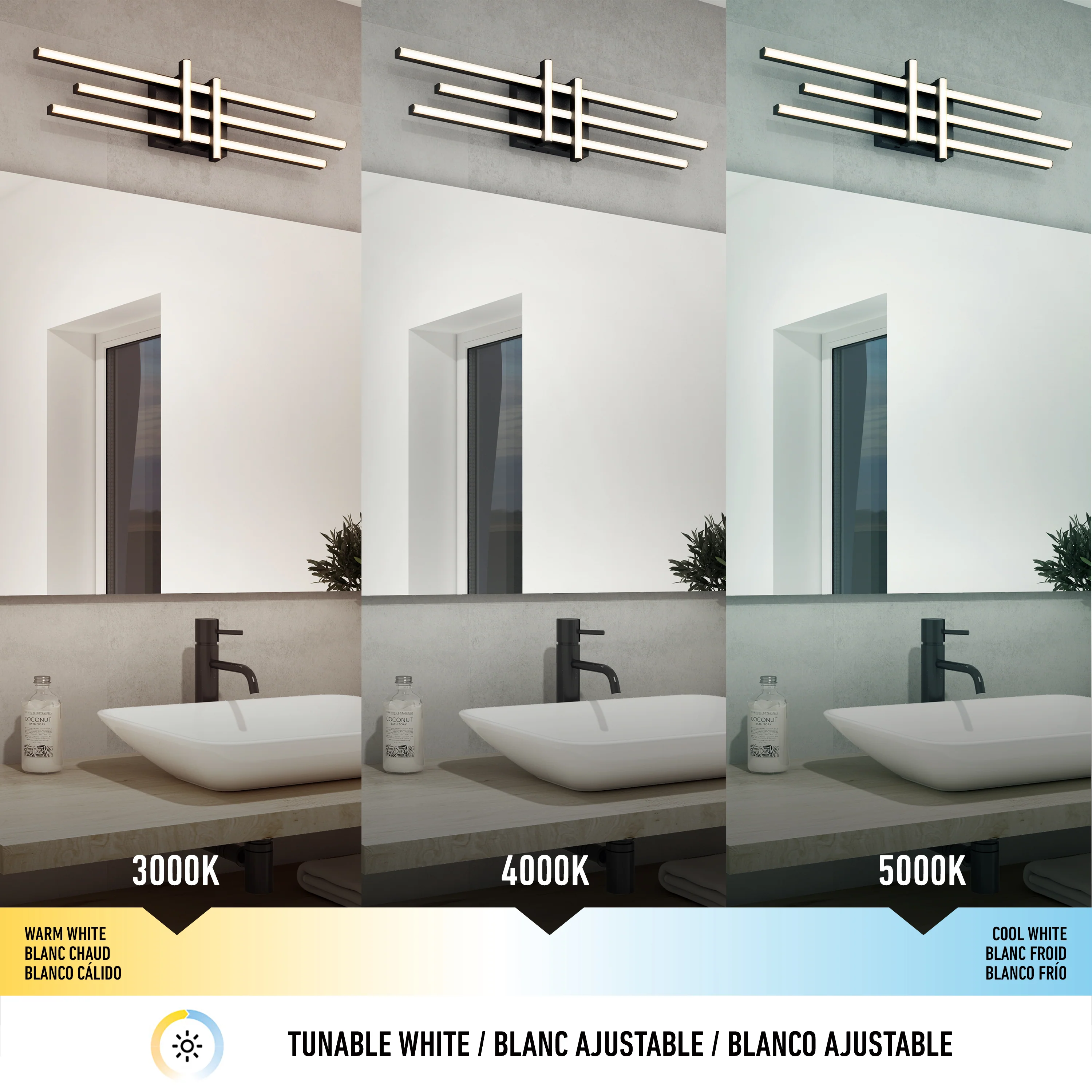 Grid modern LED bathroom vanity light - Image 7