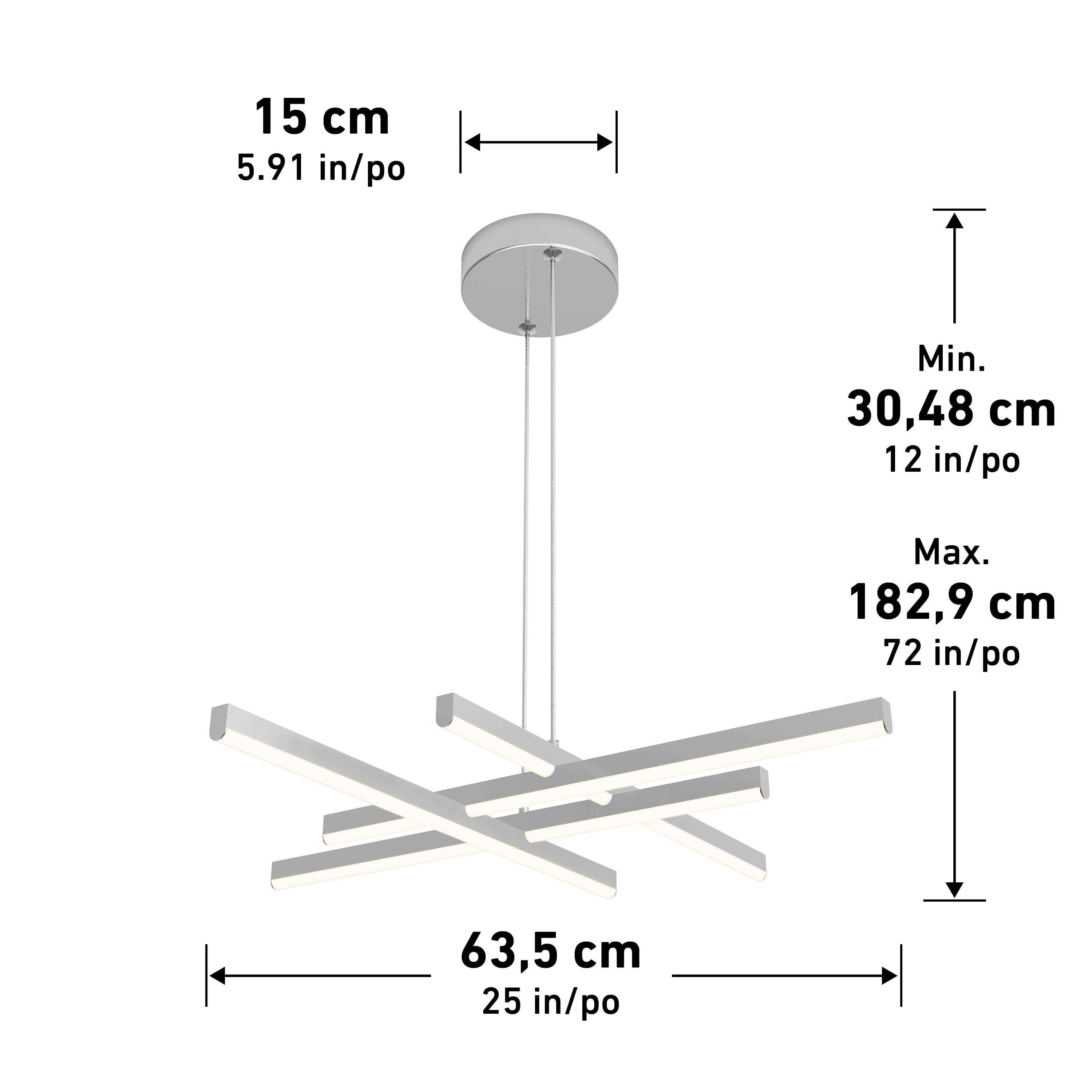 Grid modern LED pendant light 5 CCT - Image 11