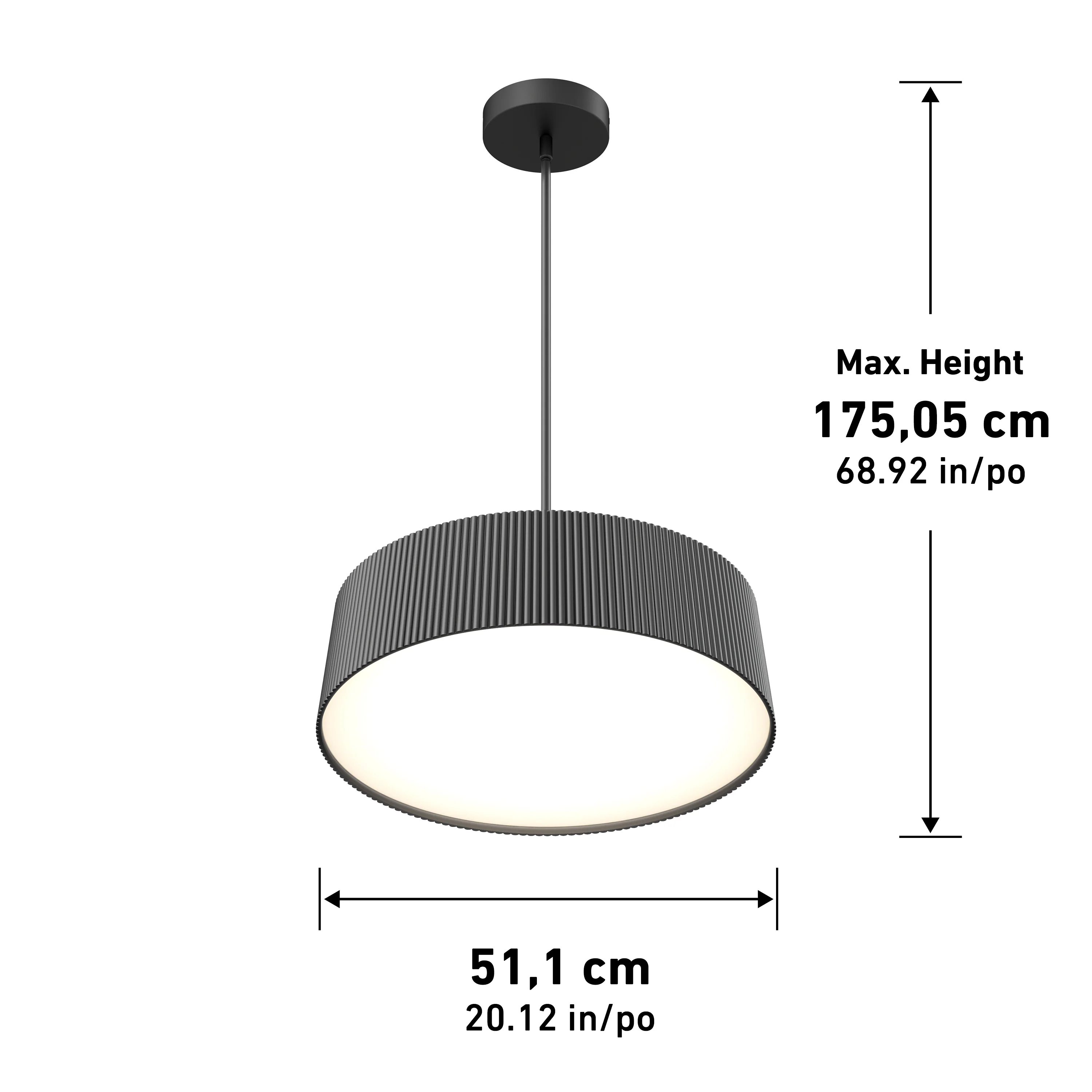 Groove Drum LED contemporary pendant light 3 CCT - Image 14