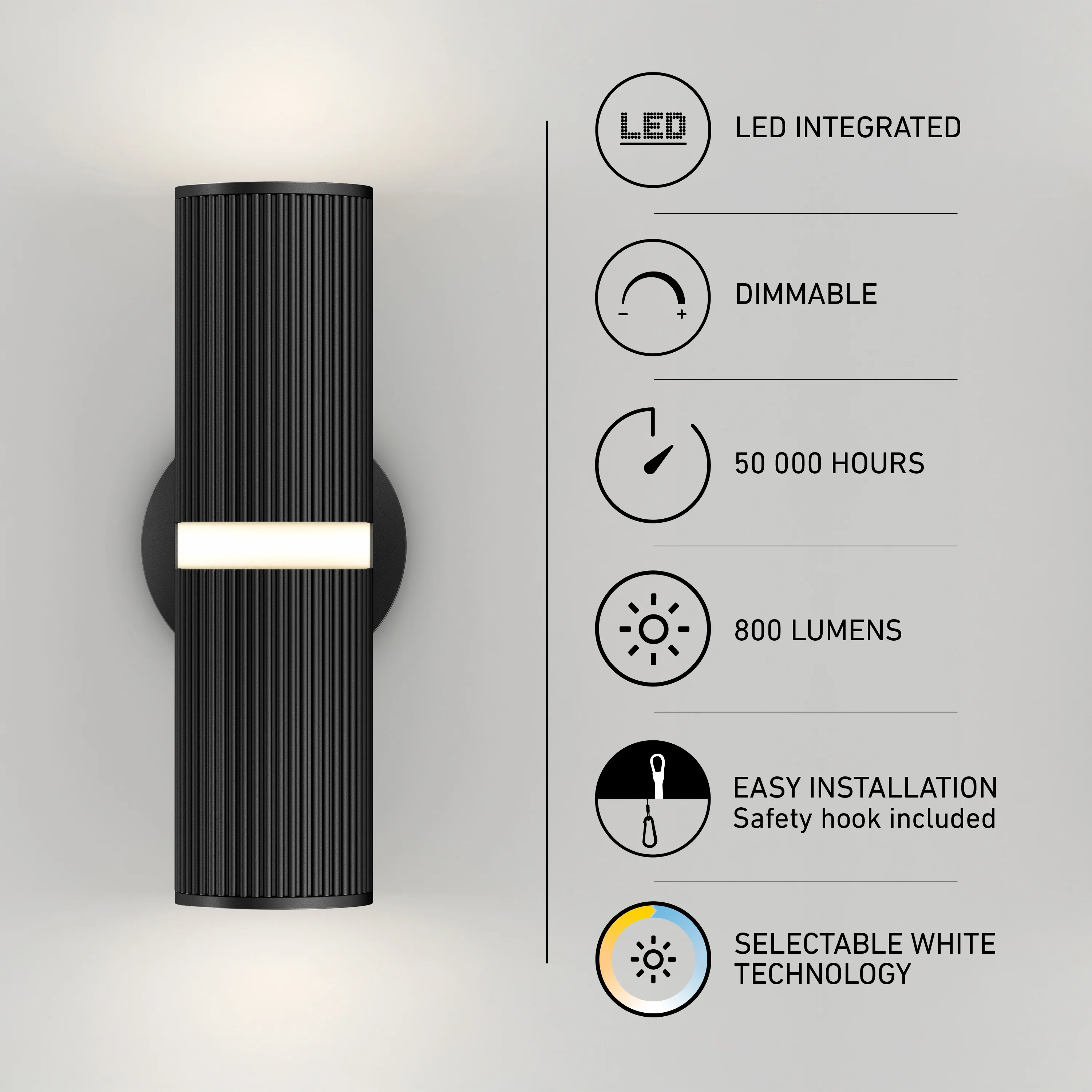 Groove LED indoor-outdoor wall light - Image 9
