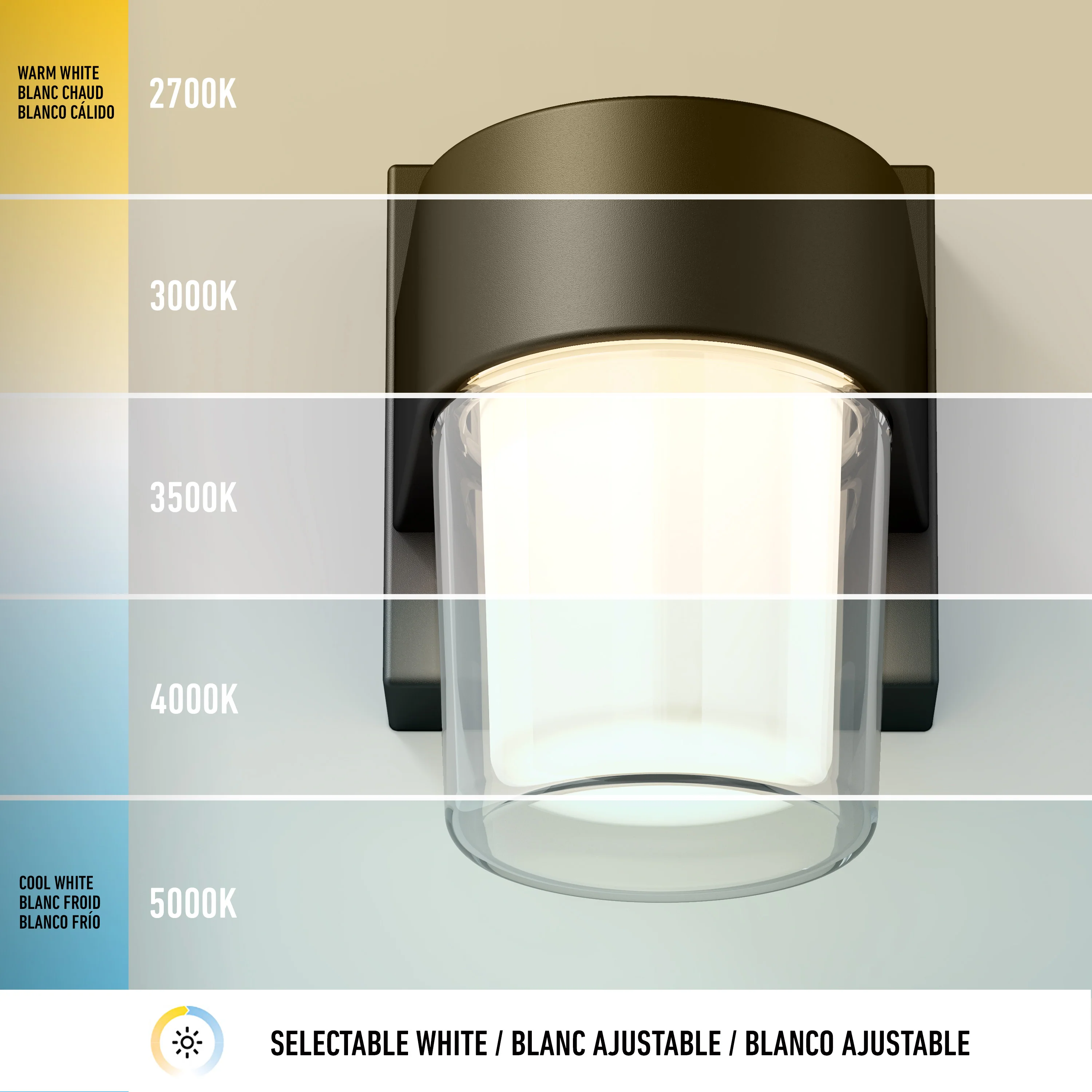 Halden indoor-outdoor LED wall light 5 CCT - Image 10